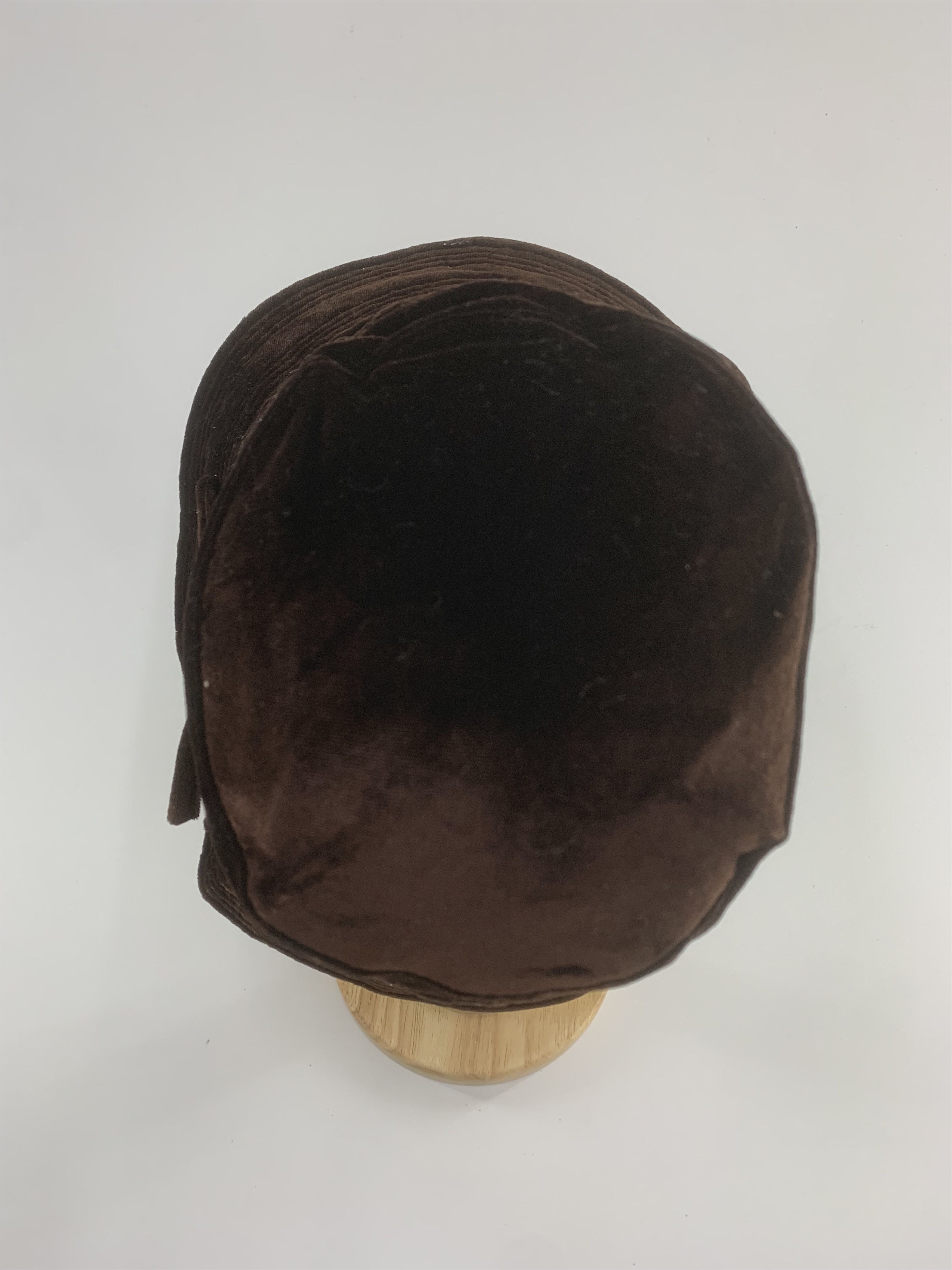 Japanese Brand Brown Velvet Ribbon Hat Nice Design Size ONE SIZE - 5 Thumbnail