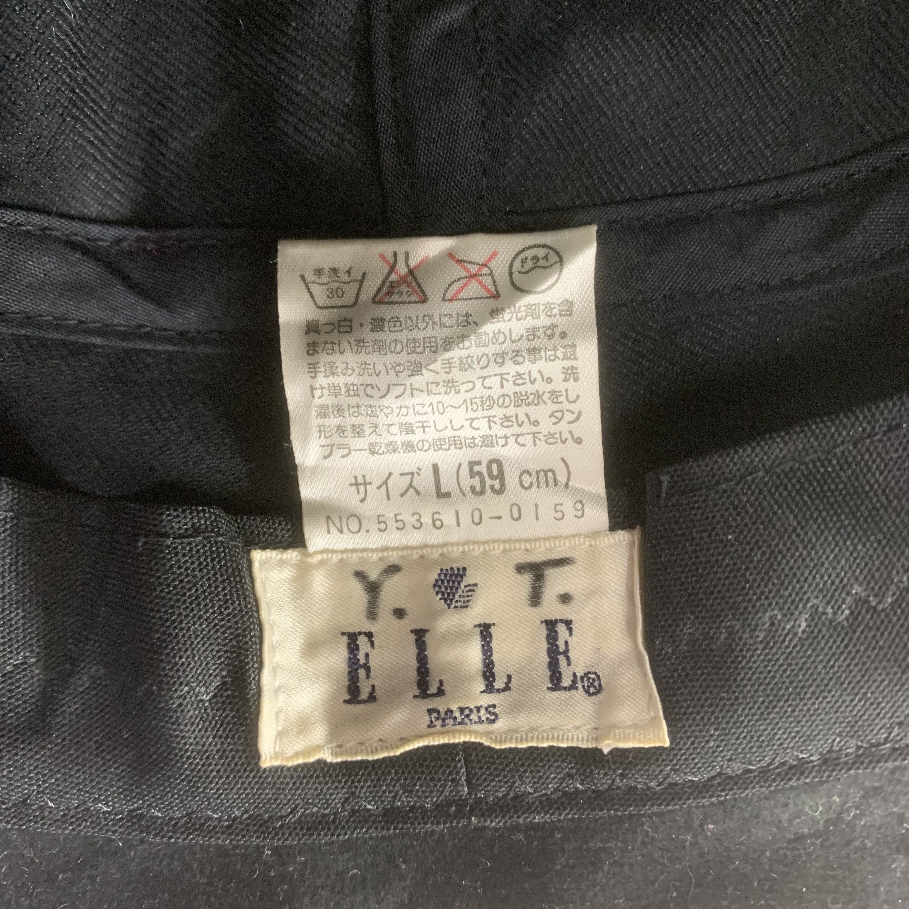 Japanese Brand Elle paris Bucket Hat Black Color Size ONE SIZE - 8 Thumbnail