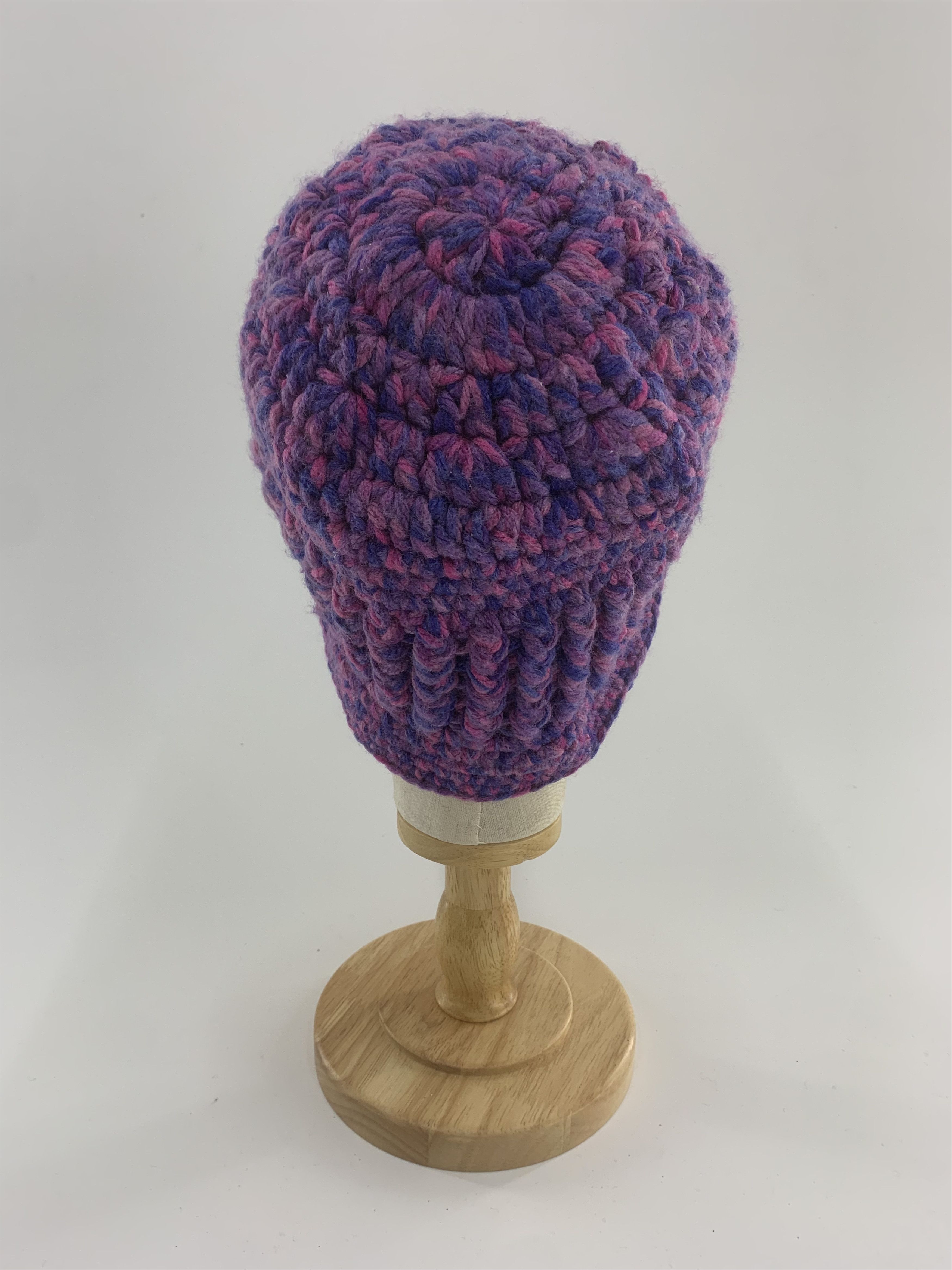Handmade Wool Beanie Hats Knitted Size ONE SIZE - 3 Thumbnail