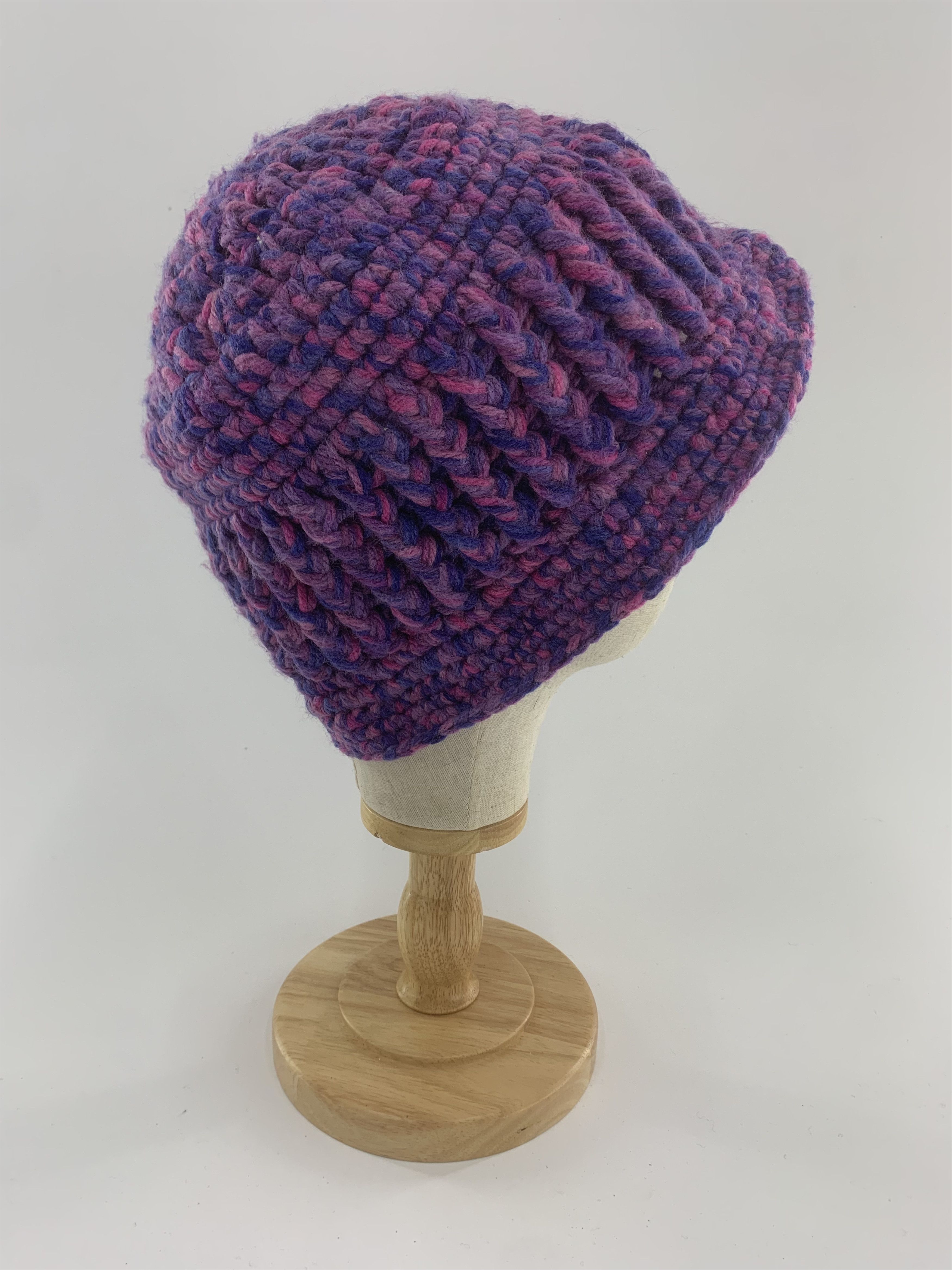 Handmade Wool Beanie Hats Knitted Size ONE SIZE - 4 Thumbnail