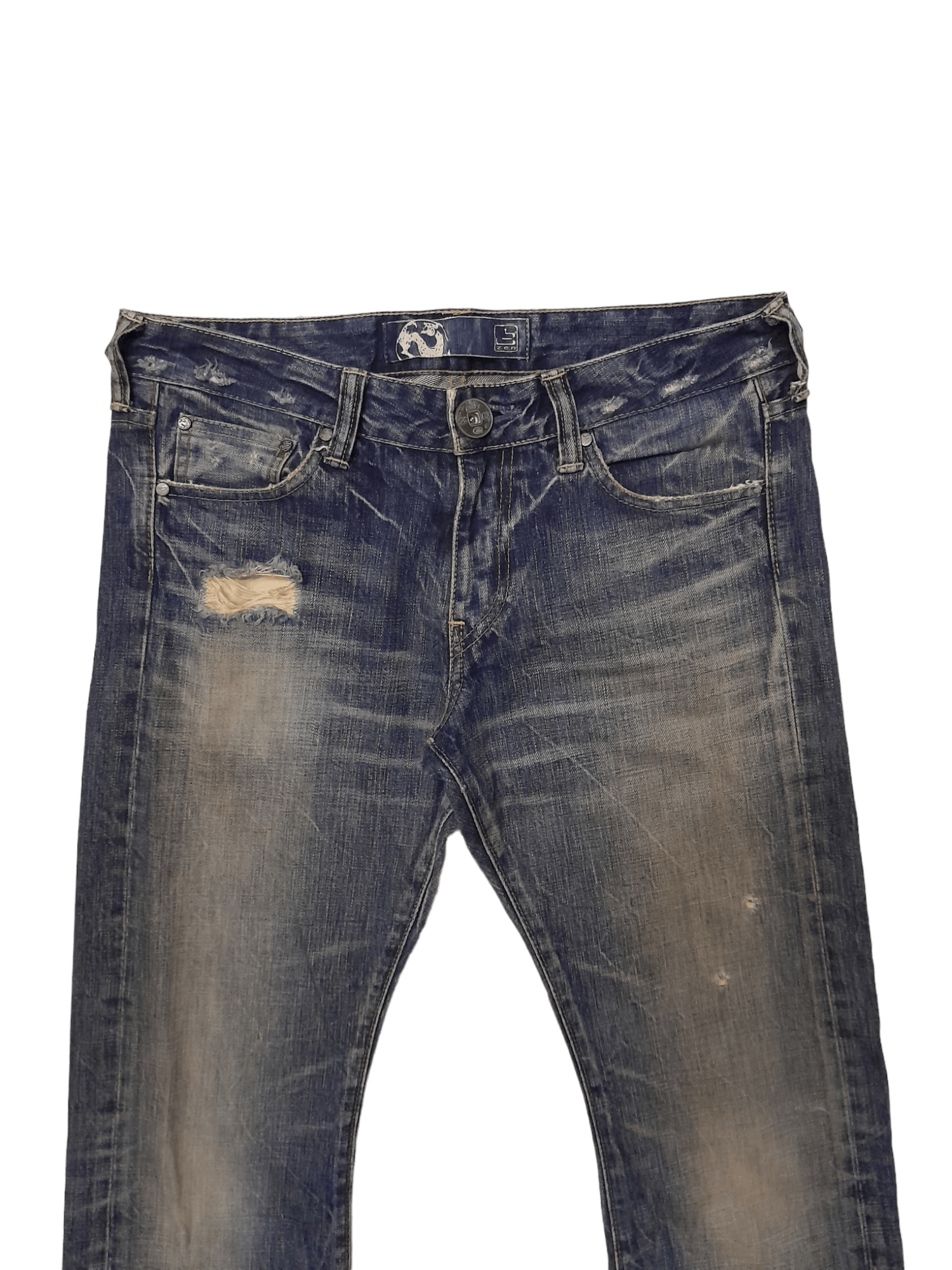 Japanese Brand × Mizra Jeans Kyoto ZEN Japan Distressed Denim (E754) waist 32 Size US 32 / EU 48 - 2 Thumbnail