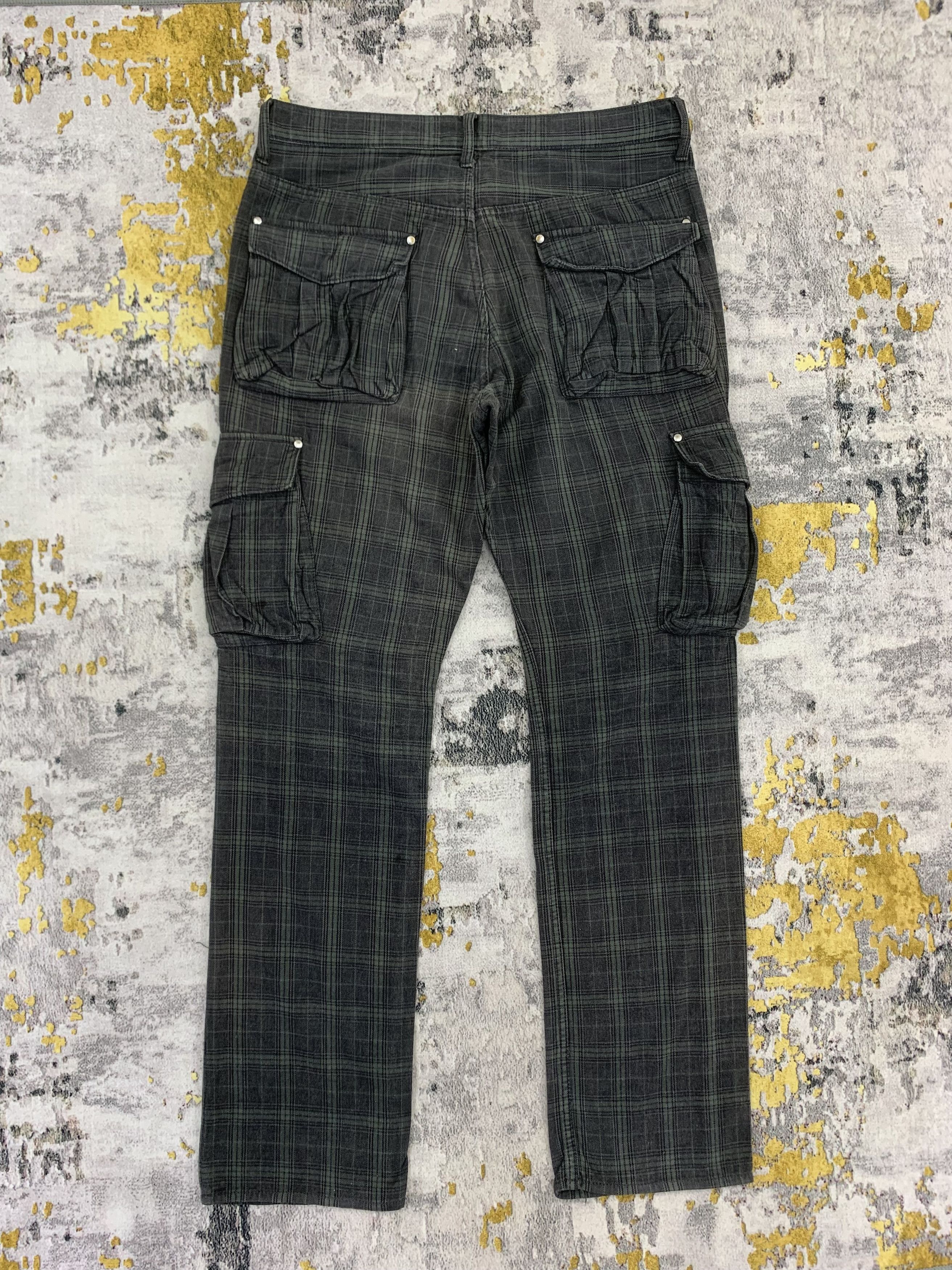Japanese Brand Takeo Kikuchi Cargo Pants Multipocket Tartan Pattern Size US 33 - 3 Thumbnail
