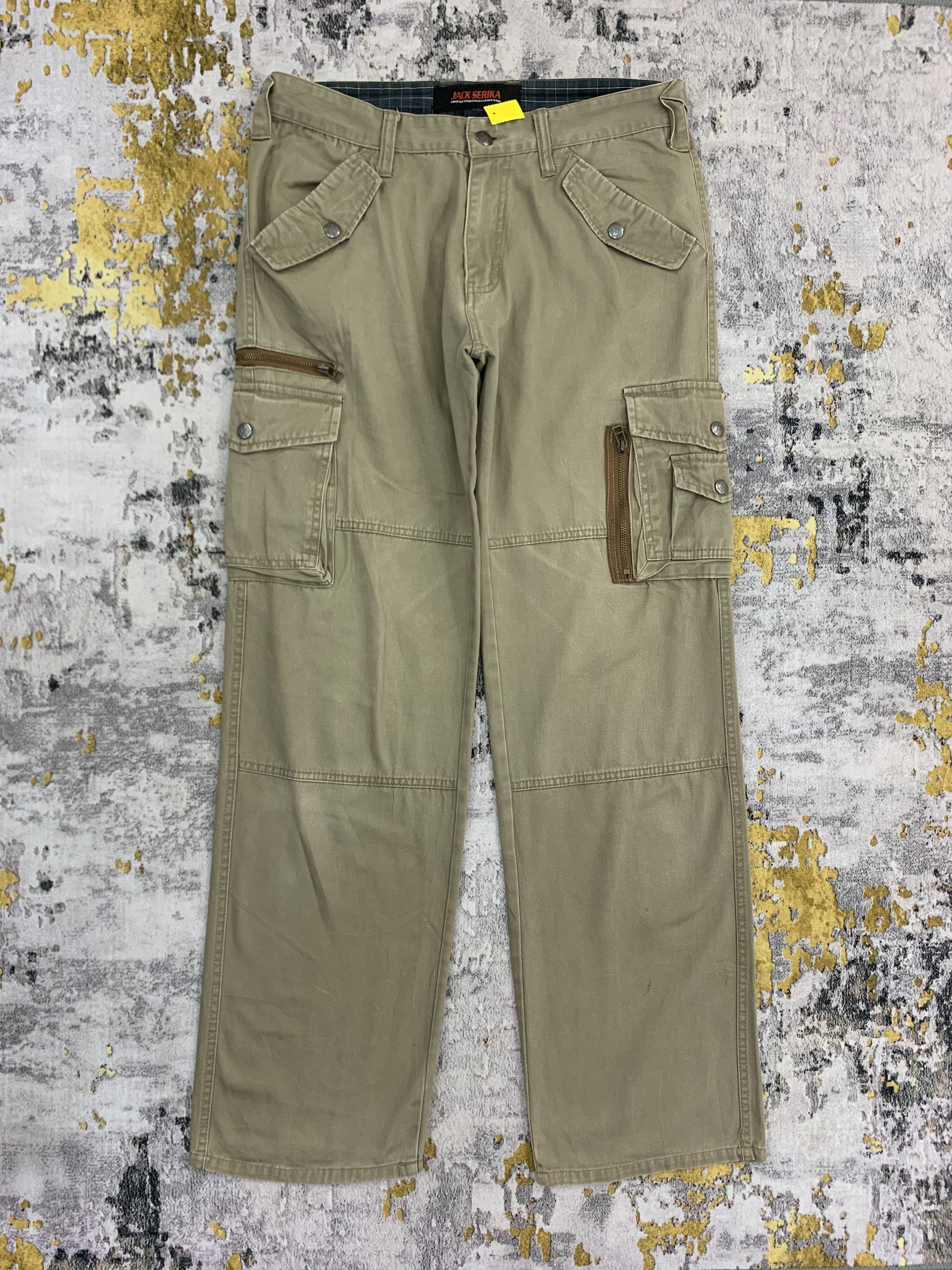 Japanese Brand Jack Serika Cargo Tactical Pants Multipocket 31x43 Size US 31 - 1 Thumbnail