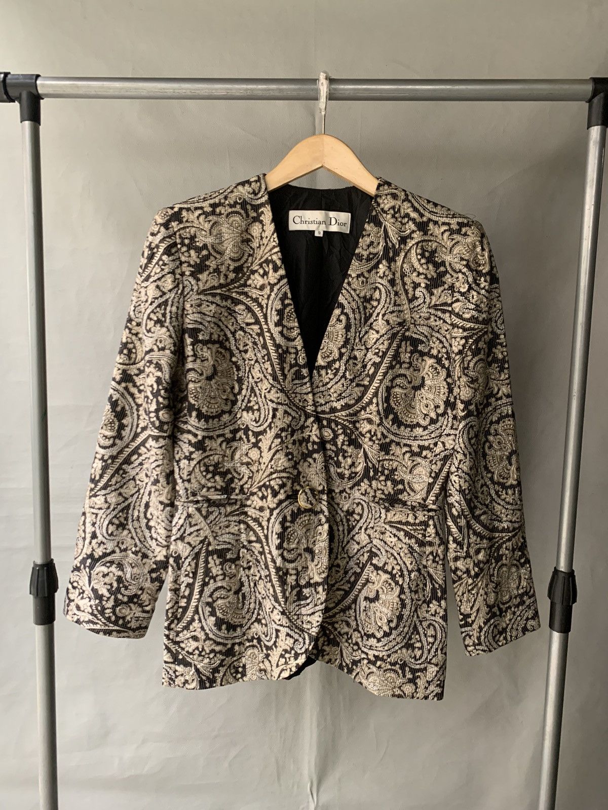 Vintage Christian Dior Blazer Paisley pattern