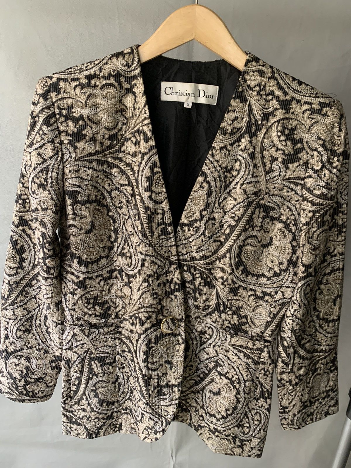Christian Dior Monsieur × Vintage Vintage Christian Dior Blazer Paisley pattern Size M / US 6-8 / IT 42-44 - 2 Thumbnail