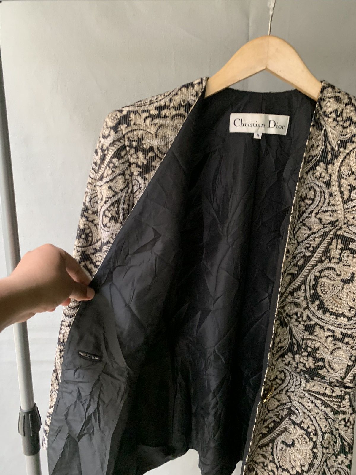 Christian Dior Monsieur × Vintage Vintage Christian Dior Blazer Paisley pattern Size M / US 6-8 / IT 42-44 - 8 Thumbnail