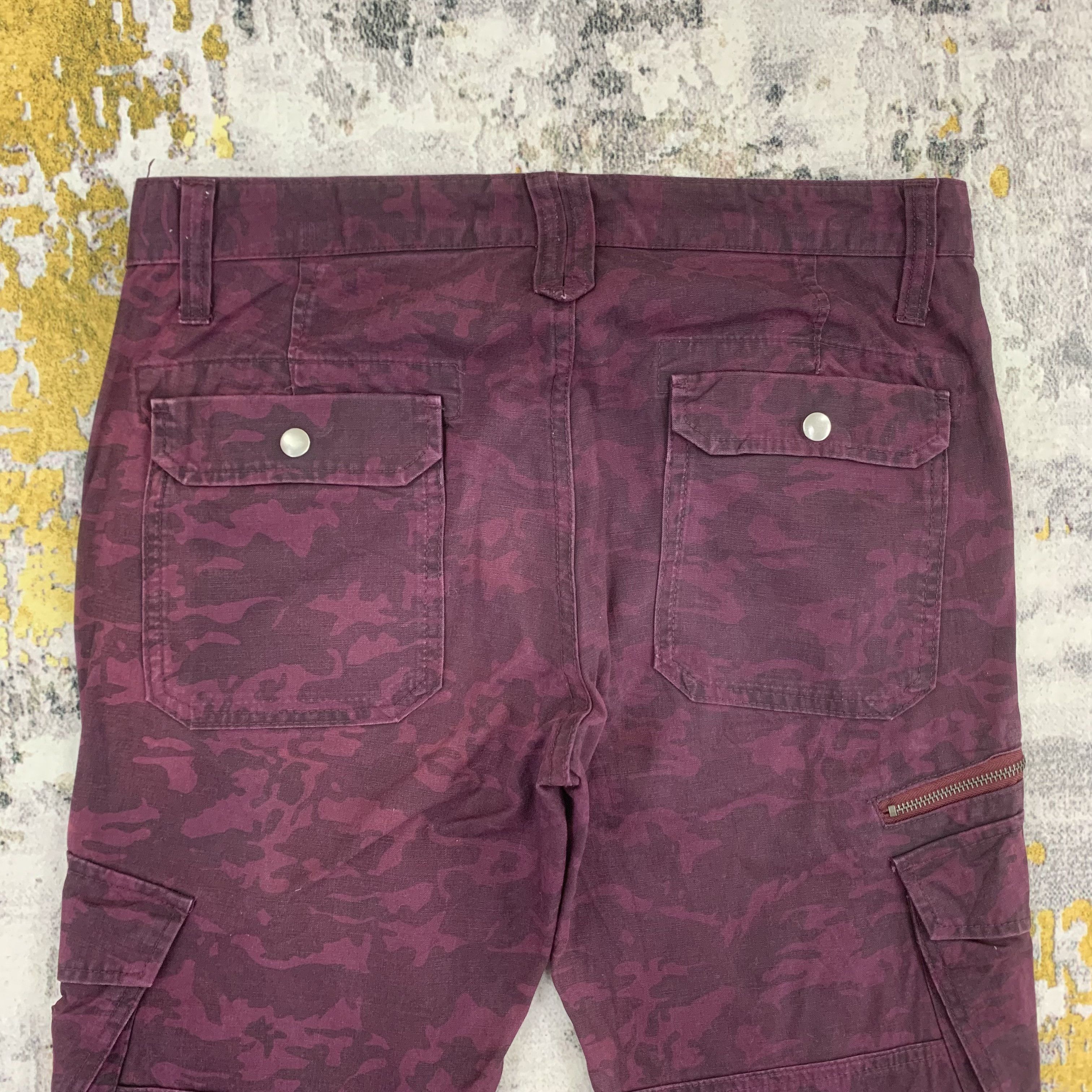 Japanese Brand Semantic Design Cargo Pants Camouflage Multipocket 33x43 Size US 33 - 4 Thumbnail