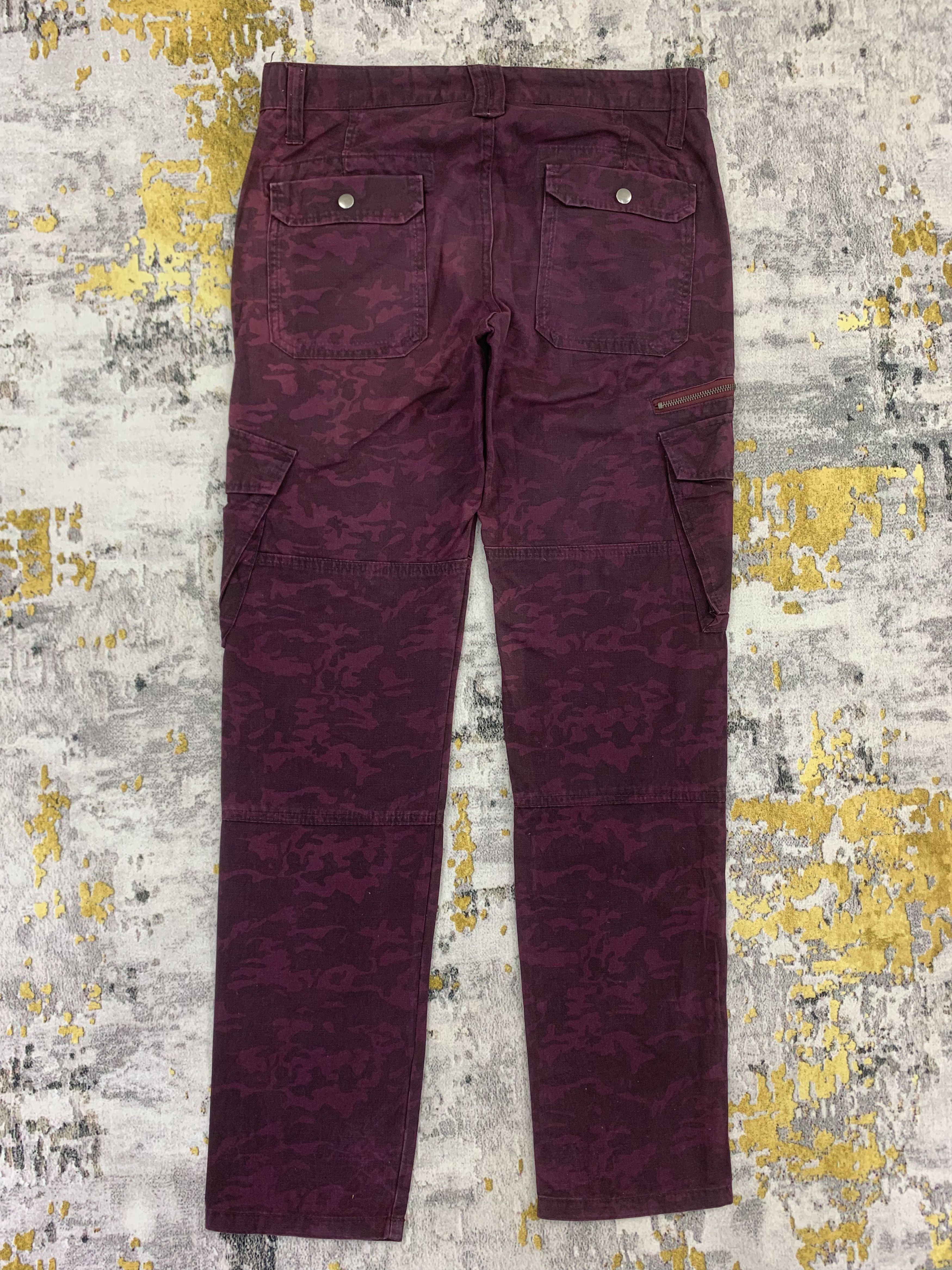 Japanese Brand Semantic Design Cargo Pants Camouflage Multipocket 33x43 Size US 33 - 3 Thumbnail