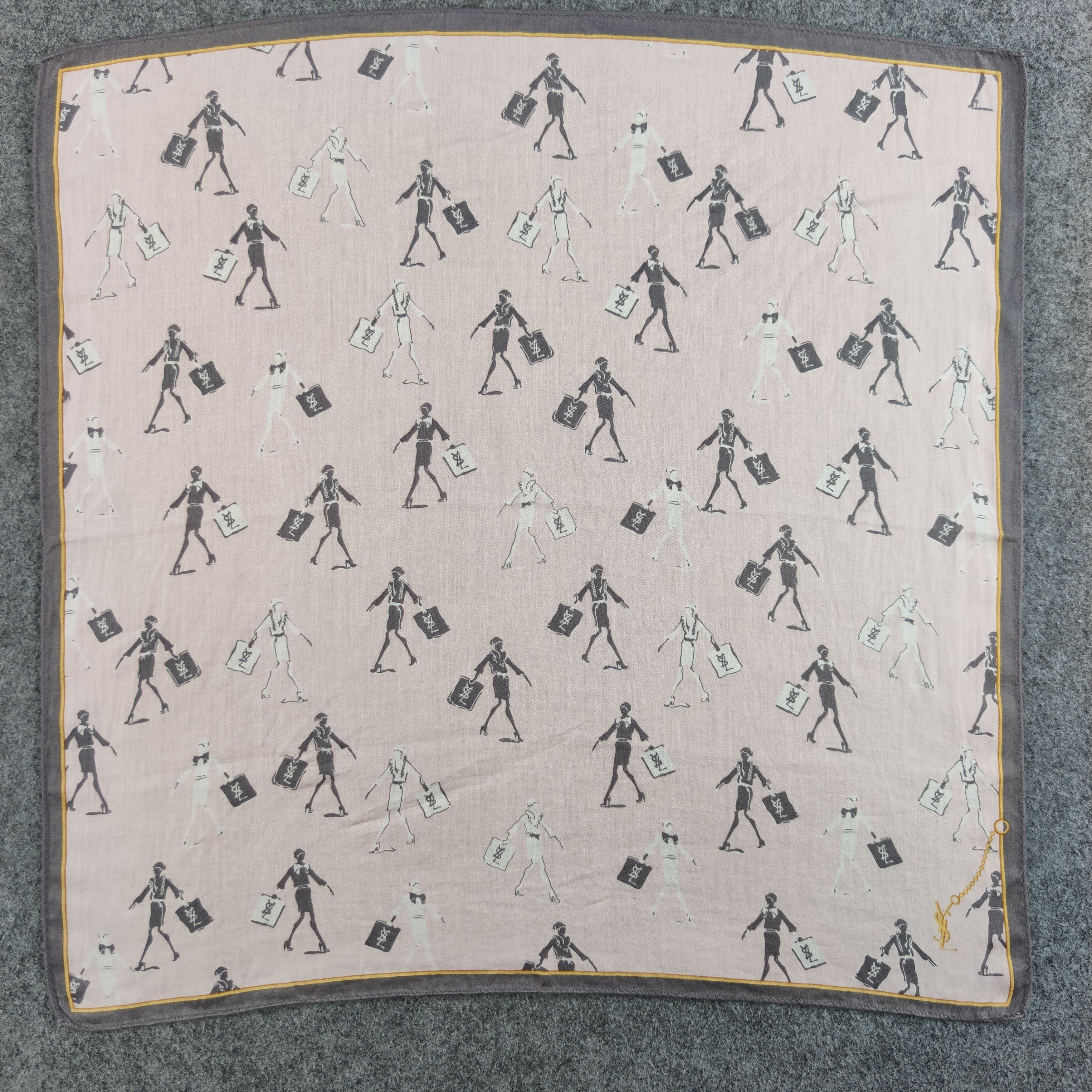 Vintage × Yves Saint Laurent Yves Saint Laurent Handkerchief/Neckerchief/Bandana HC489 Size ONE SIZE - 2 Thumbnail