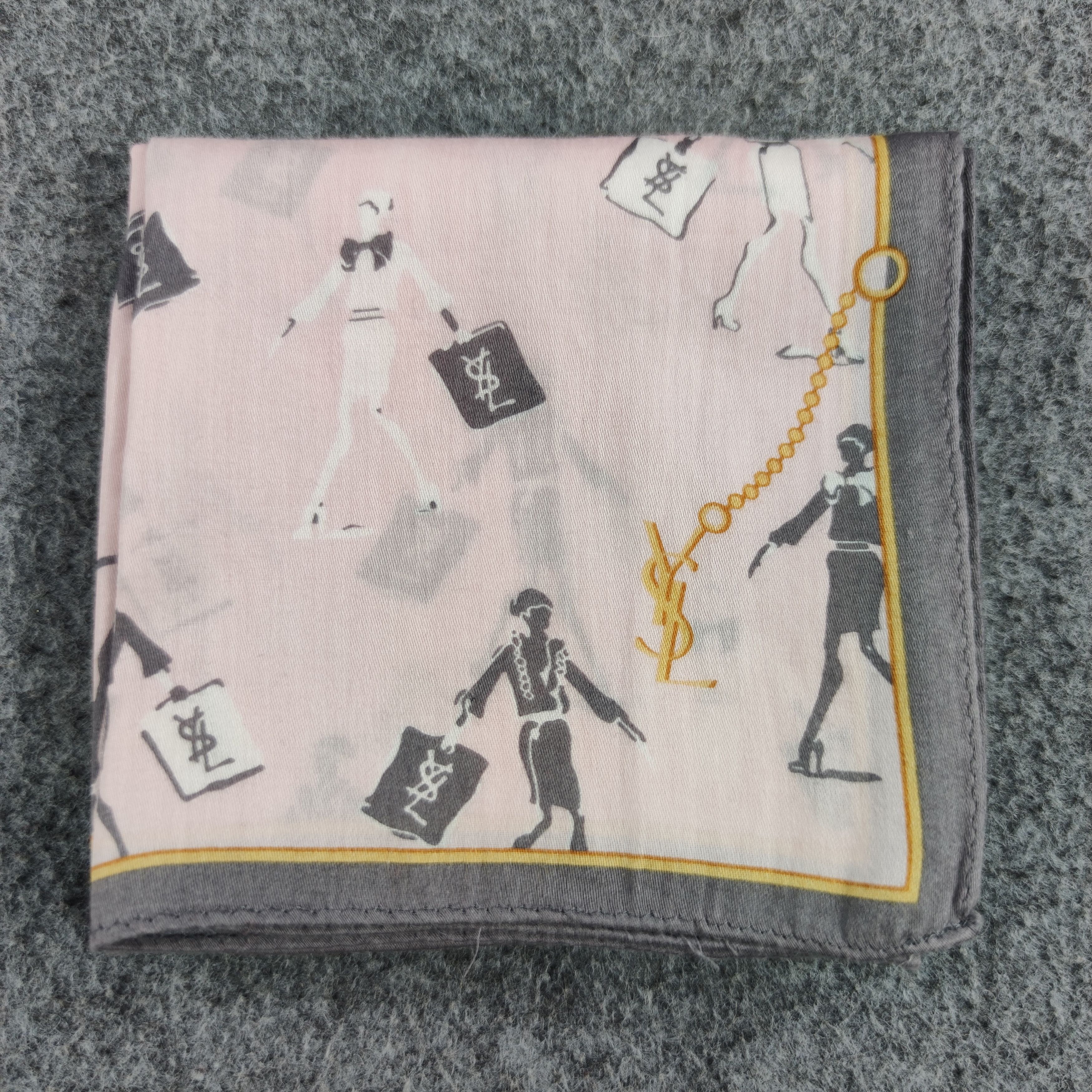 Vintage × Yves Saint Laurent Yves Saint Laurent Handkerchief/Neckerchief/Bandana HC489 Size ONE SIZE - 4 Thumbnail