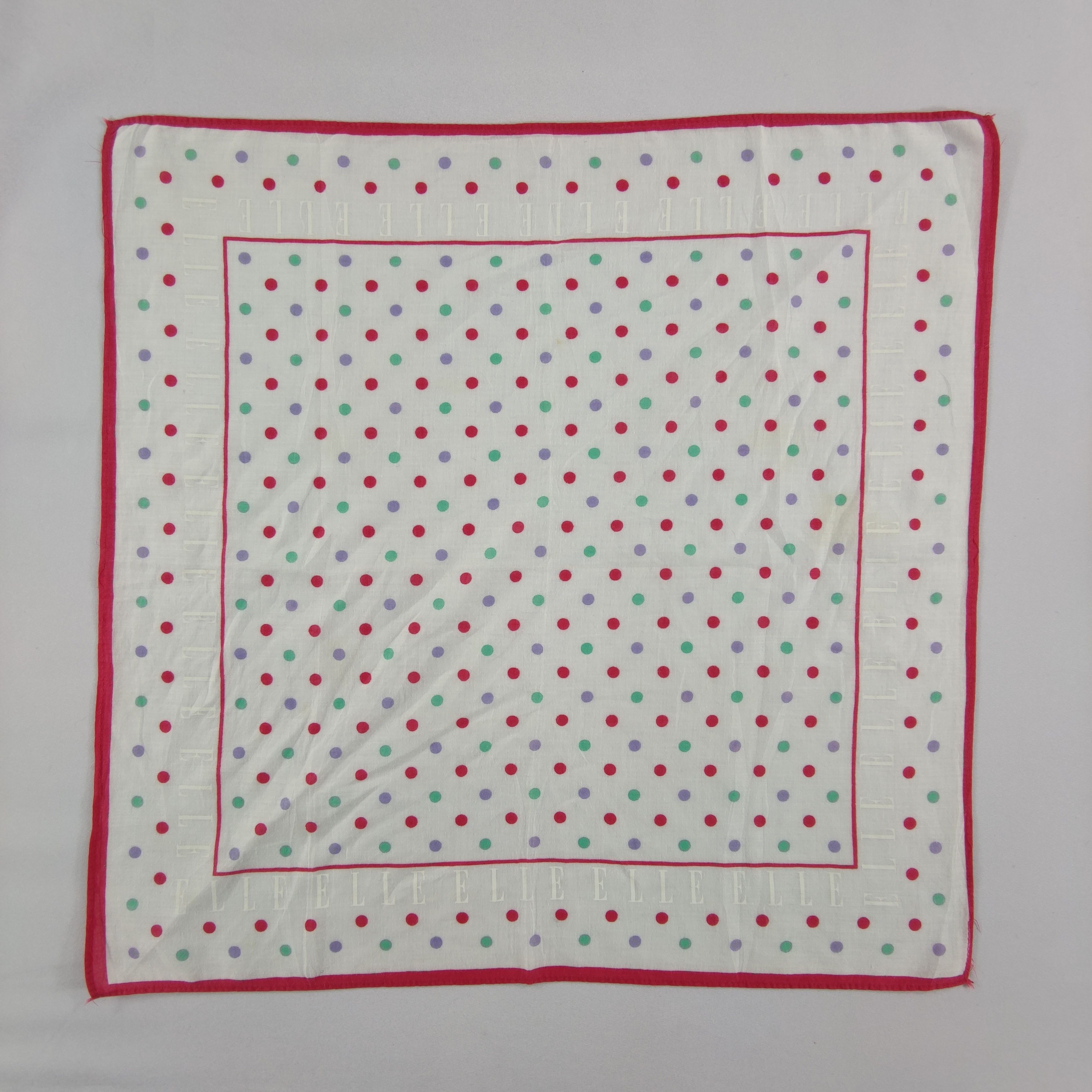 Vintage Elle Handkerchief/Neckerchief/Bandana Size ONE SIZE - 1 Thumbnail