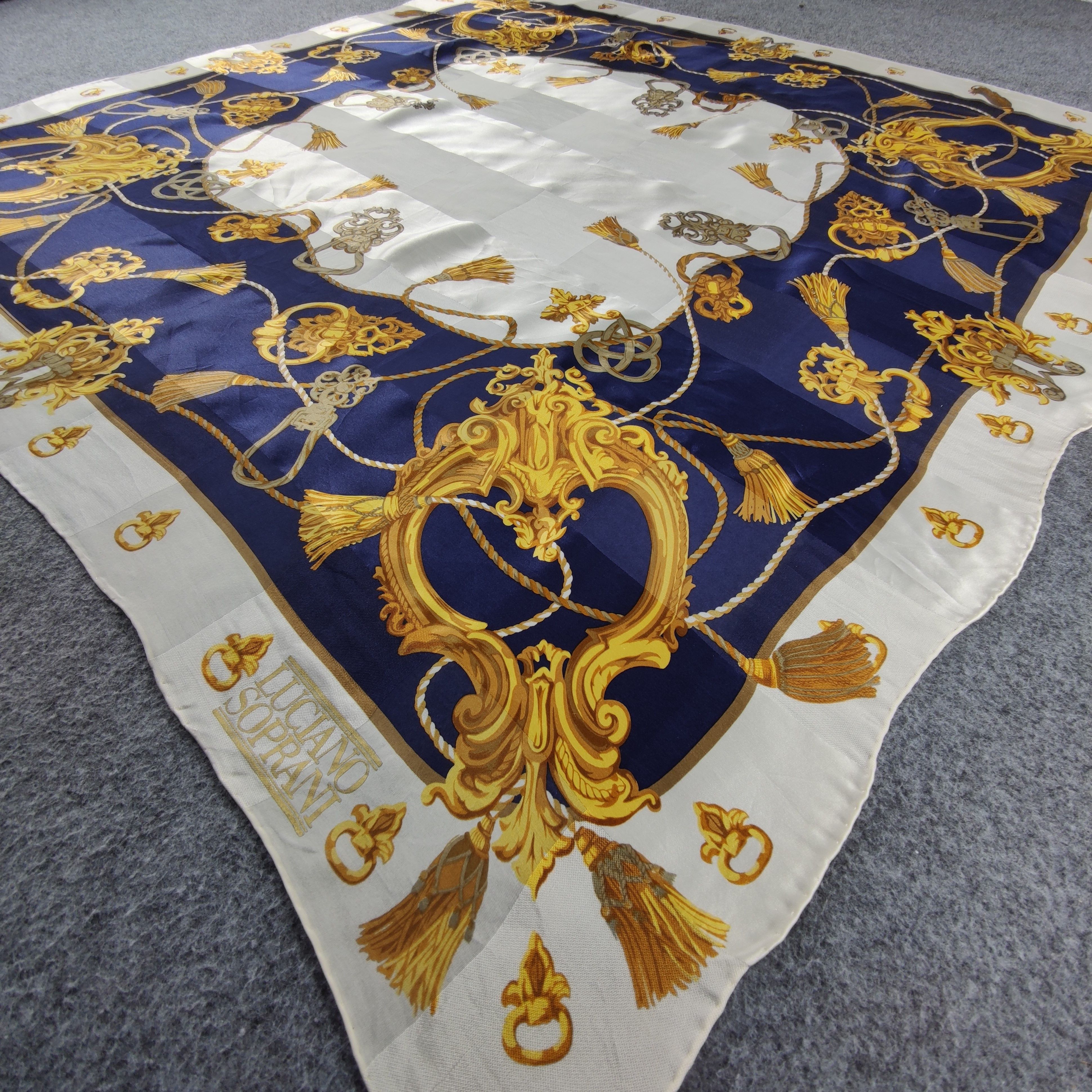 Vintage Luciano Soprani Silk Scarf Size ONE SIZE - 4 Thumbnail