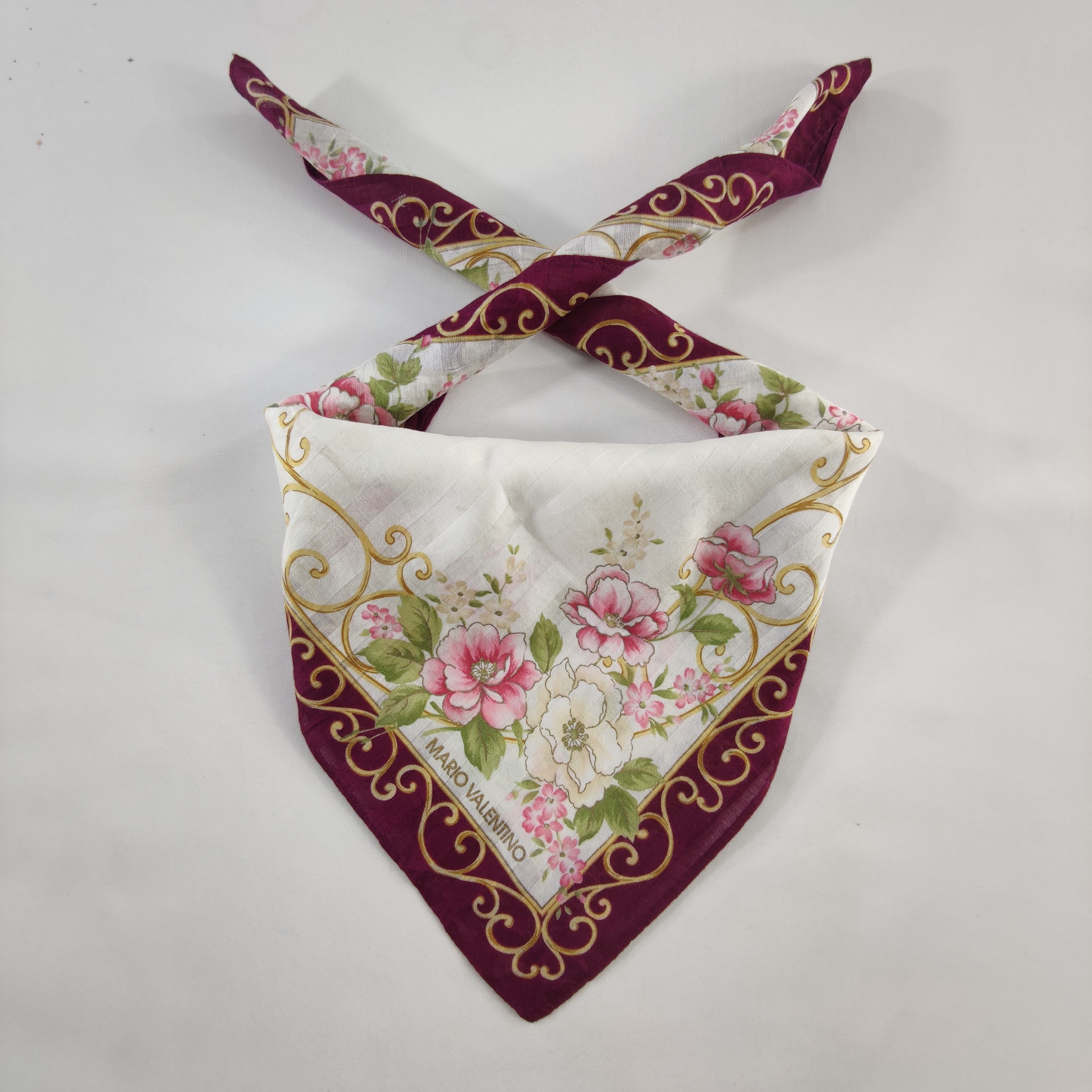 Mario Valentino × Vintage Mario Valentino Handkerchief/Neckerchief/Bandana HC031 Size ONE SIZE - 1 Thumbnail