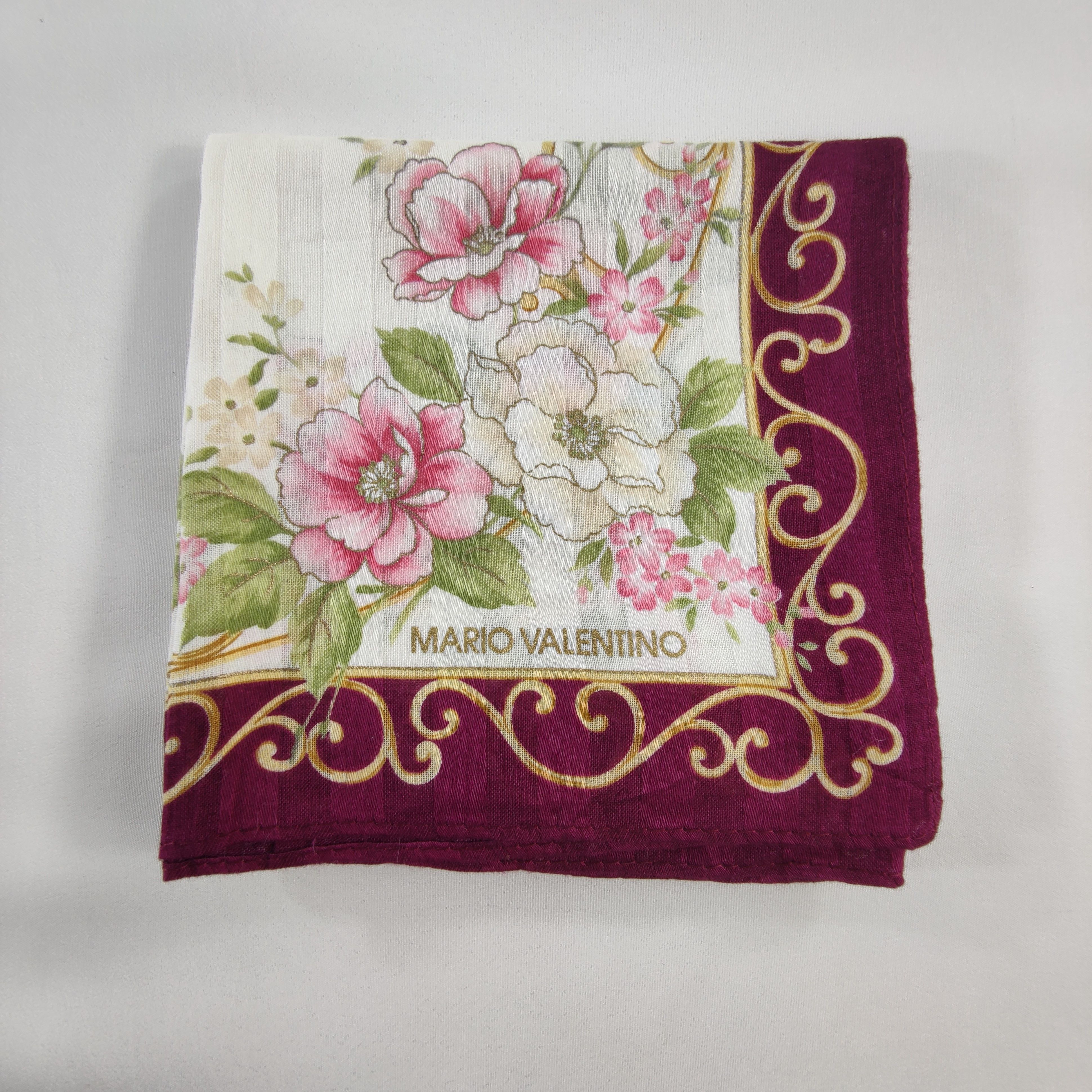 Mario Valentino × Vintage Mario Valentino Handkerchief/Neckerchief/Bandana HC031 Size ONE SIZE - 4 Thumbnail