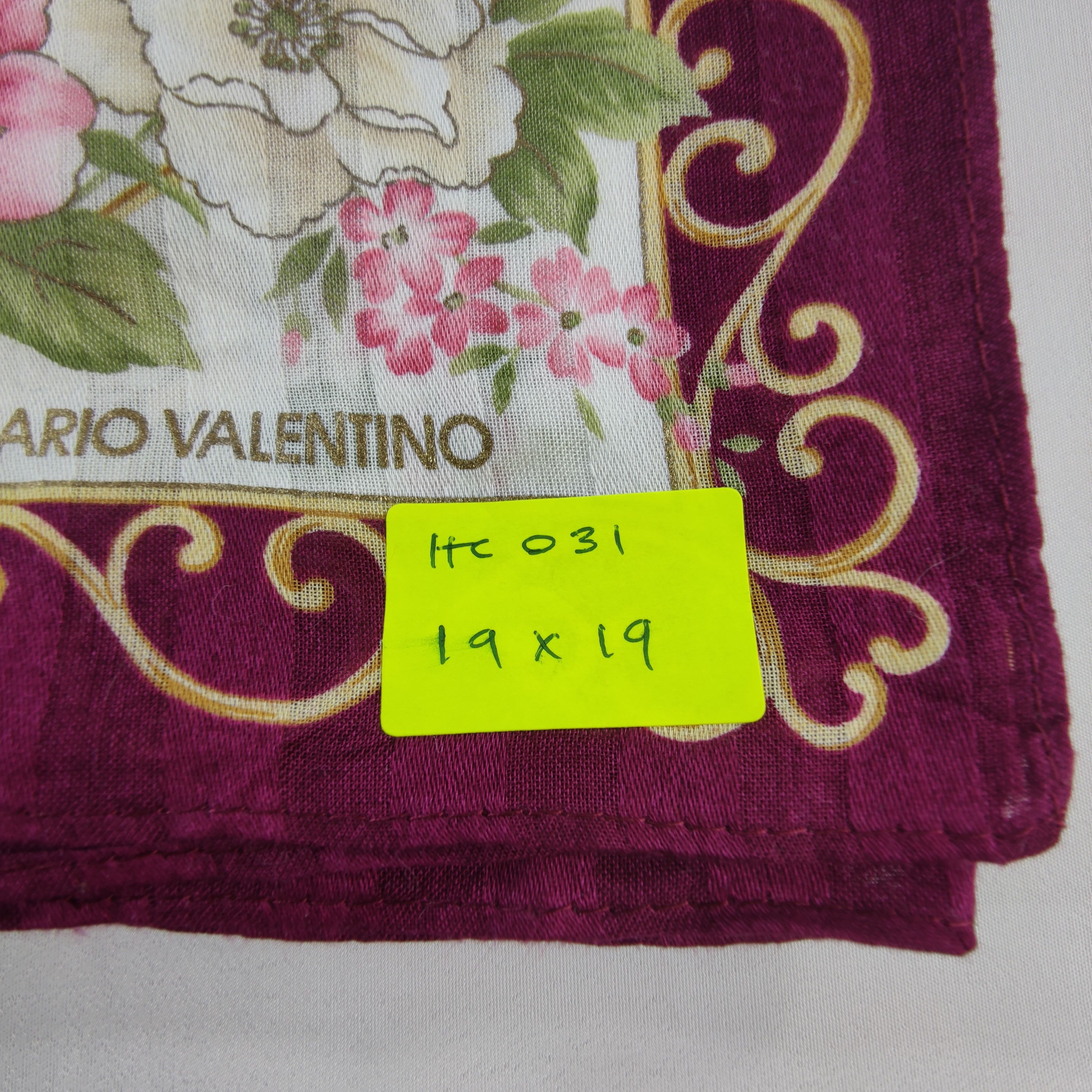Mario Valentino × Vintage Mario Valentino Handkerchief/Neckerchief/Bandana HC031 Size ONE SIZE - 5 Thumbnail