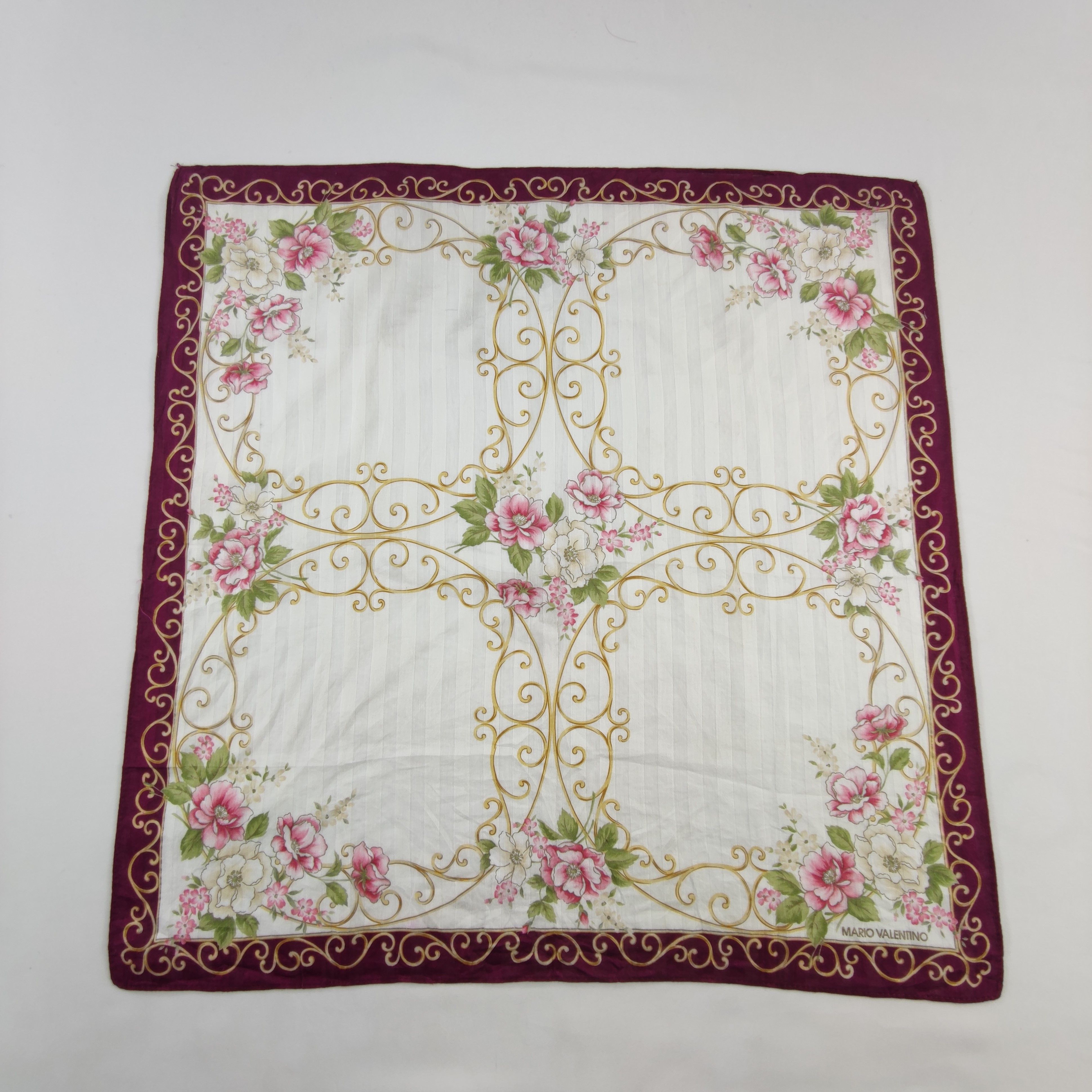 Mario Valentino × Vintage Mario Valentino Handkerchief/Neckerchief/Bandana HC031 Size ONE SIZE - 2 Thumbnail