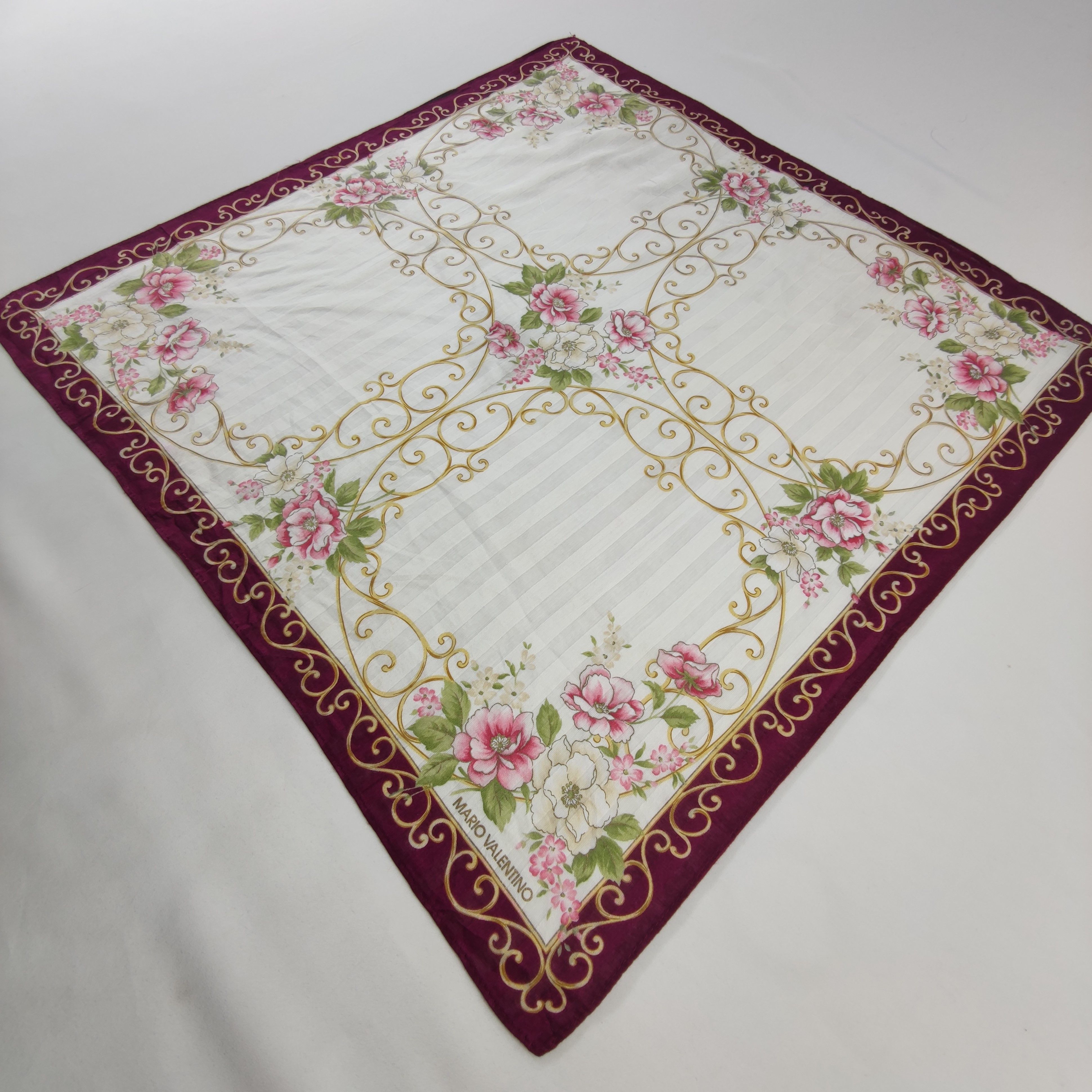Mario Valentino × Vintage Mario Valentino Handkerchief/Neckerchief/Bandana HC031 Size ONE SIZE - 3 Thumbnail