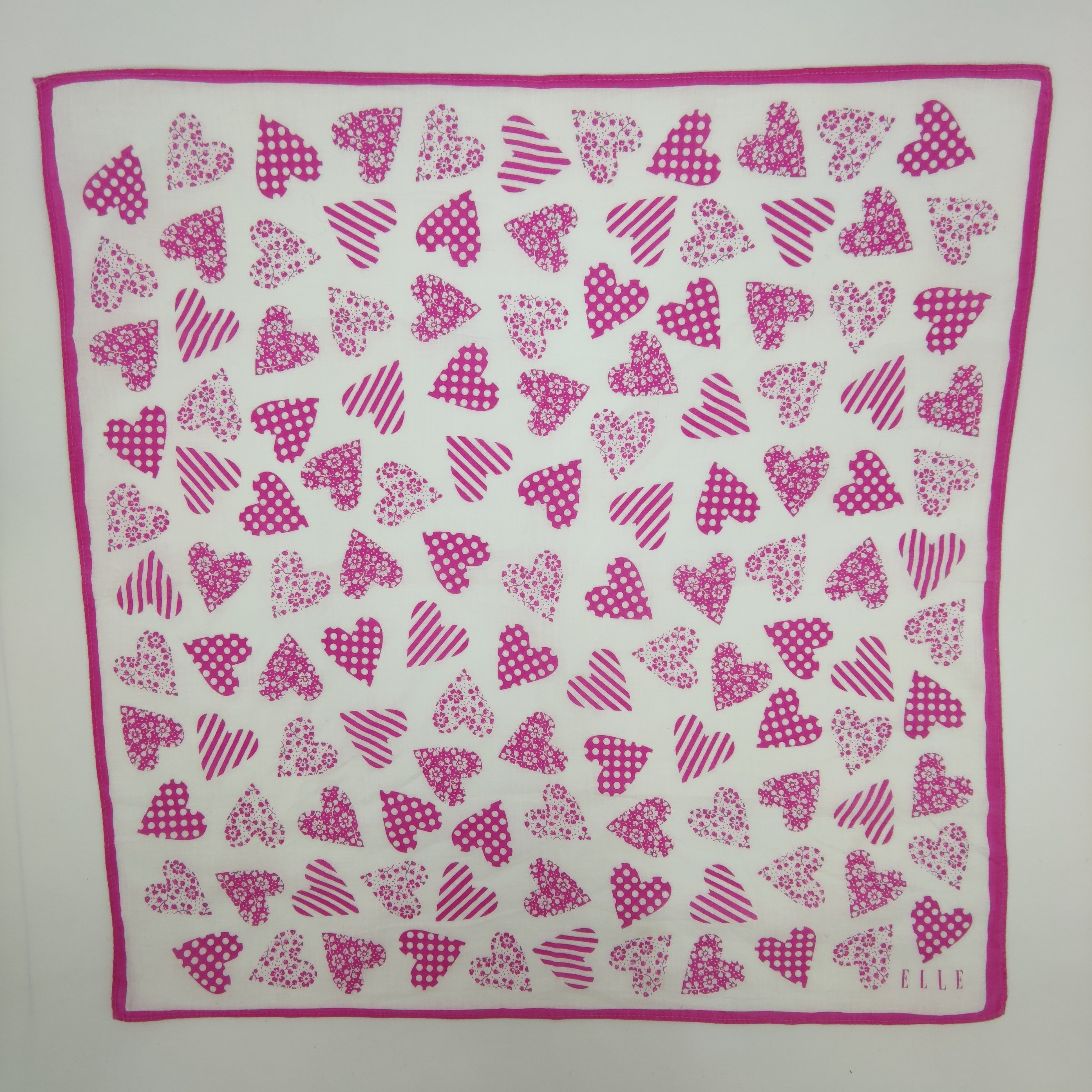 Vintage Elle Handkerchief/Neckerchief/Bandana HC367 Size ONE SIZE - 2 Thumbnail