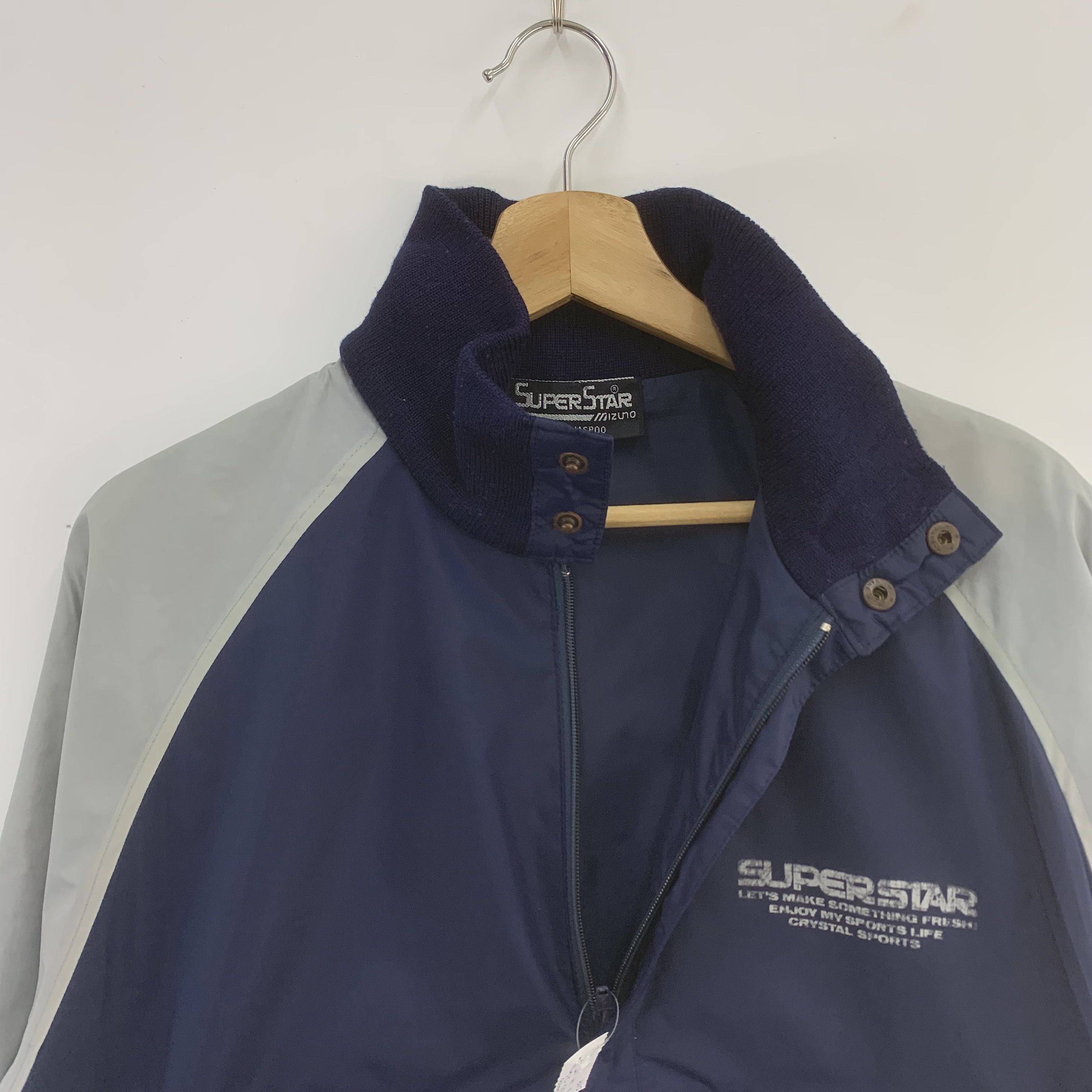 Japanese Brand Vintage 80s 90s Mizuno Super Star Jacket Windbreaker Size US L / EU 52-54 / 3 - 4 Thumbnail