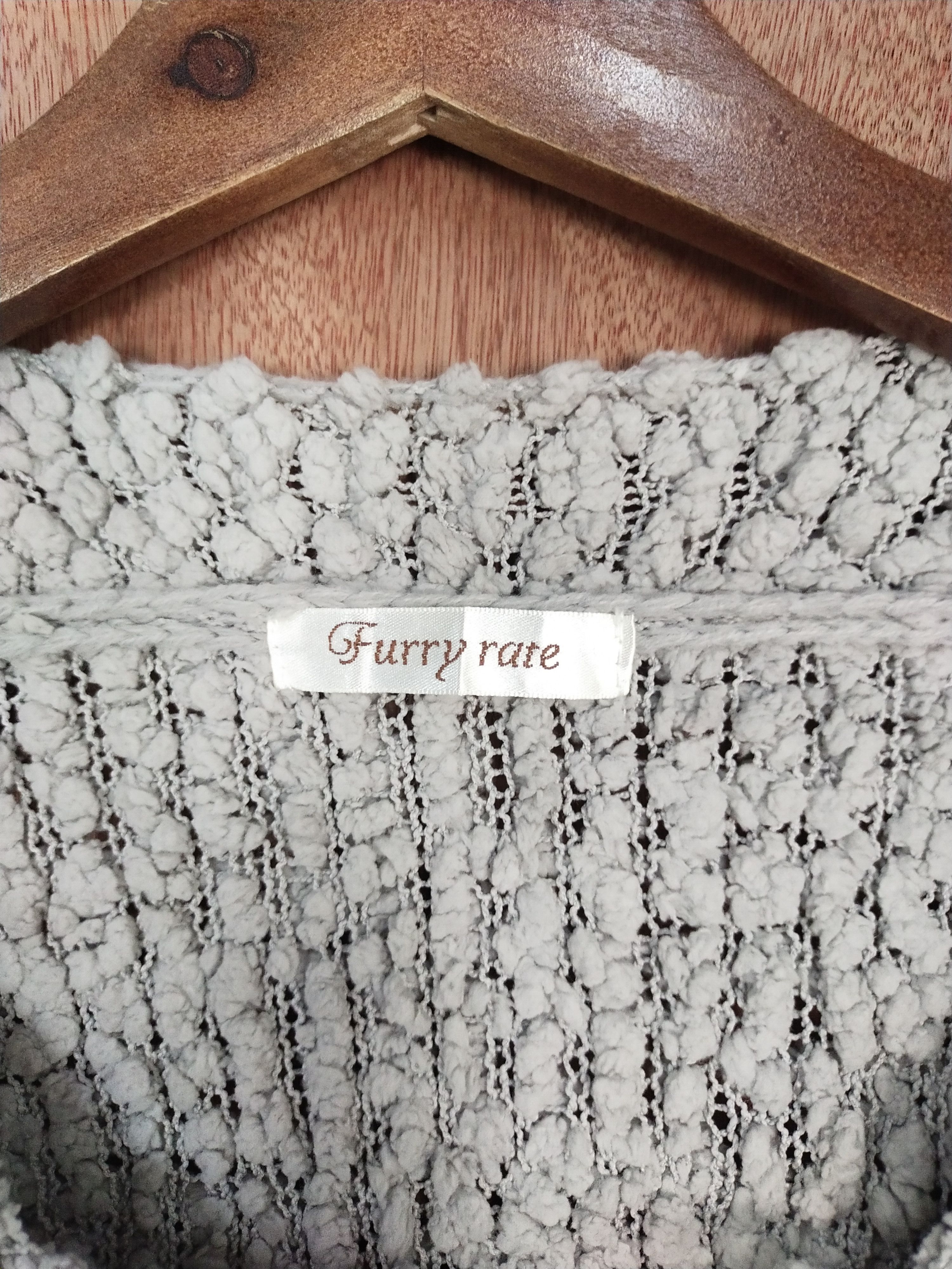 Vintage Furry Rate gray shaggy vintage knitwear #S176 Size US L / EU 52-54 / 3 - 5 Thumbnail
