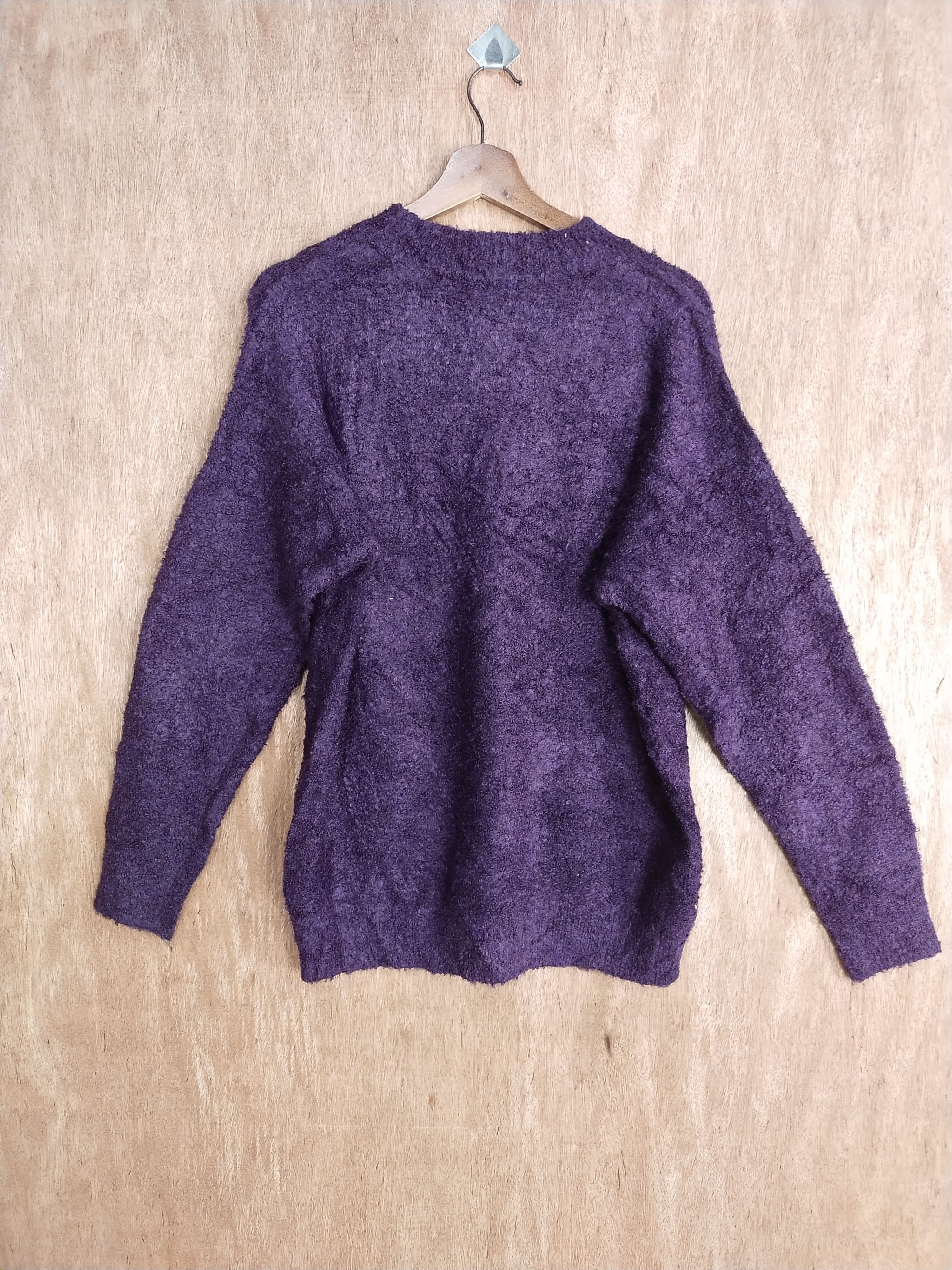 Homespun Knitwear × Japanese Brand GU shag shaggy mohair purple knitwear #S038 Size US M / EU 48-50 / 2 - 8 Thumbnail