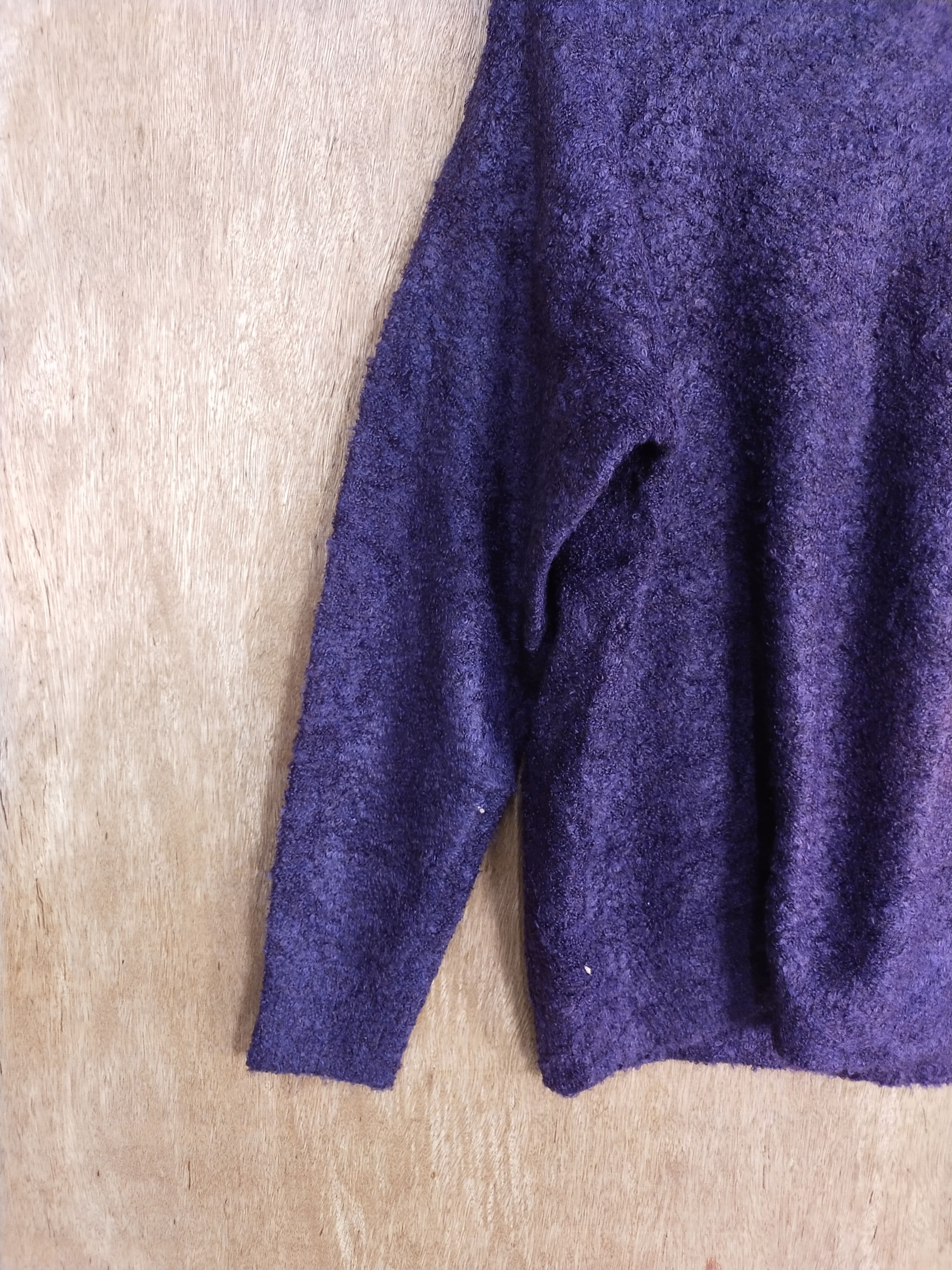 Homespun Knitwear × Japanese Brand GU shag shaggy mohair purple knitwear #S038 Size US M / EU 48-50 / 2 - 4 Thumbnail