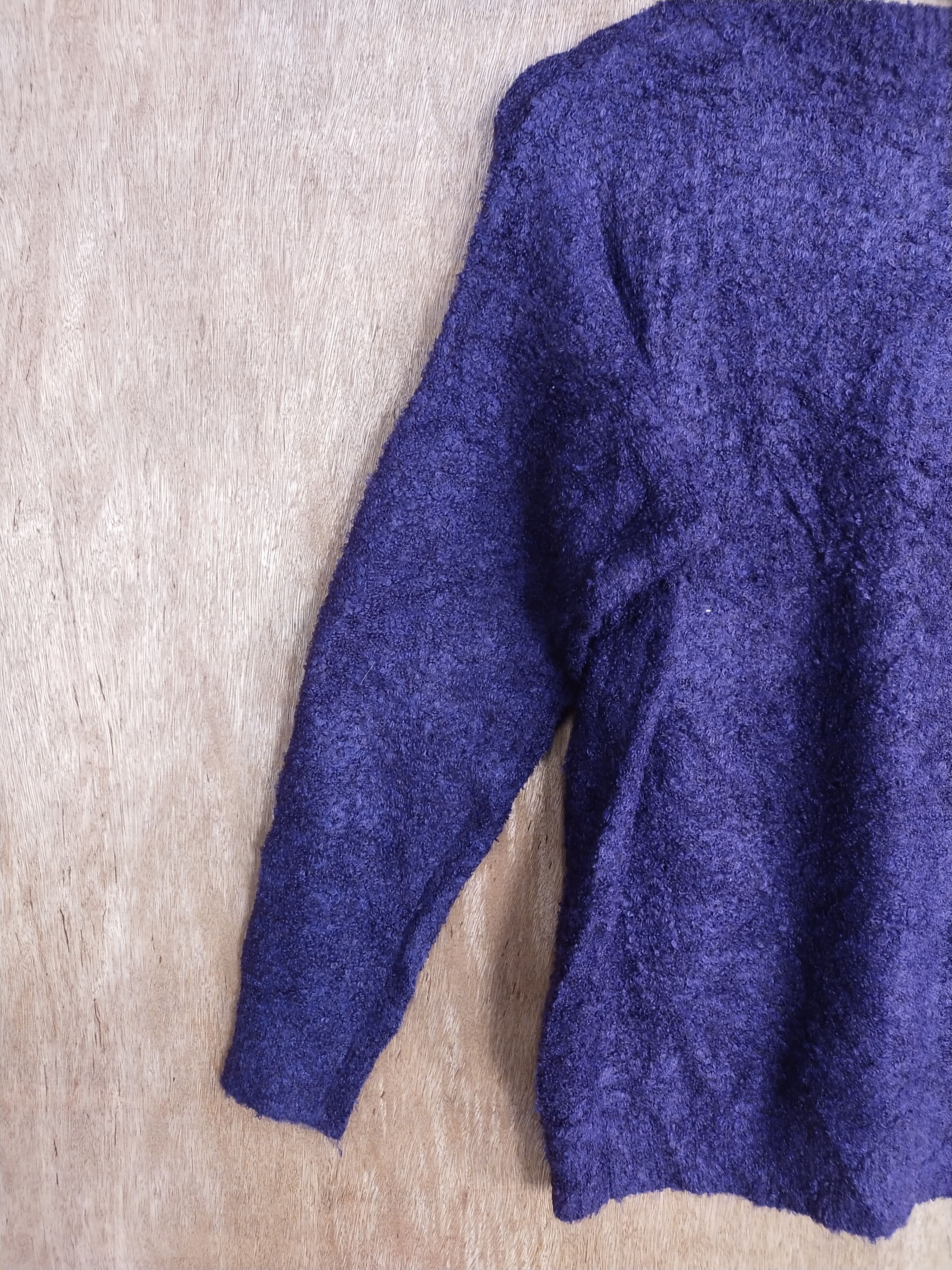 Homespun Knitwear × Japanese Brand GU shag shaggy mohair purple knitwear #S038 Size US M / EU 48-50 / 2 - 9 Thumbnail