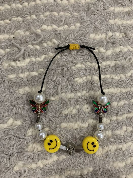 Asap Rocky AWGE Smiley Pearl Butterfly Bracelet | Grailed