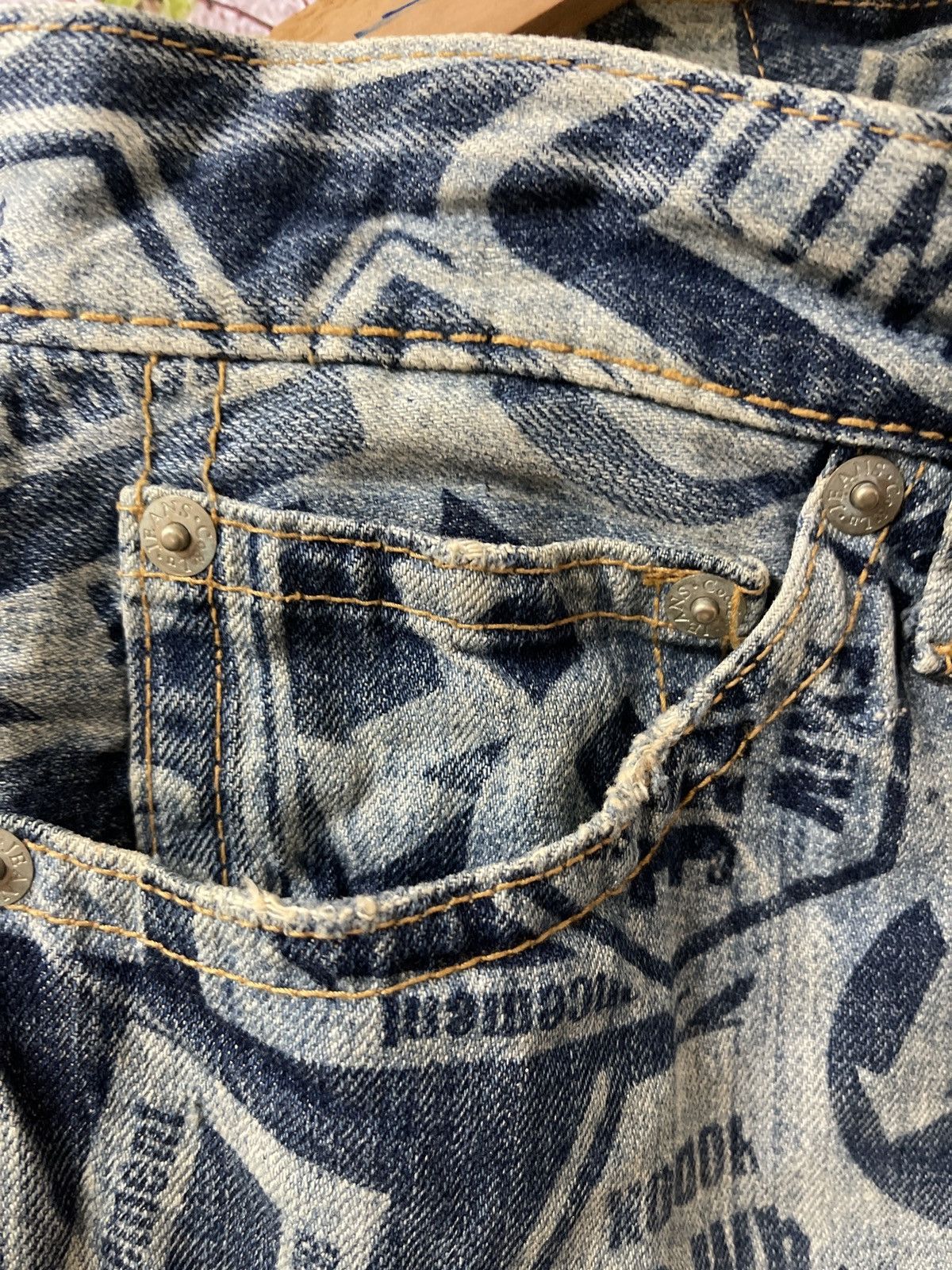 Japanese Brand × Vintage VINTAGE CO&LU ALL OVER ACID WASH PRINTED EFFECT SMILEY RARE Size US 27 - 12 Thumbnail