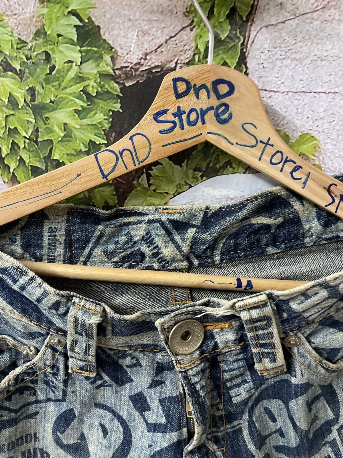 Japanese Brand × Vintage VINTAGE CO&LU ALL OVER ACID WASH PRINTED EFFECT SMILEY RARE Size US 27 - 8 Thumbnail
