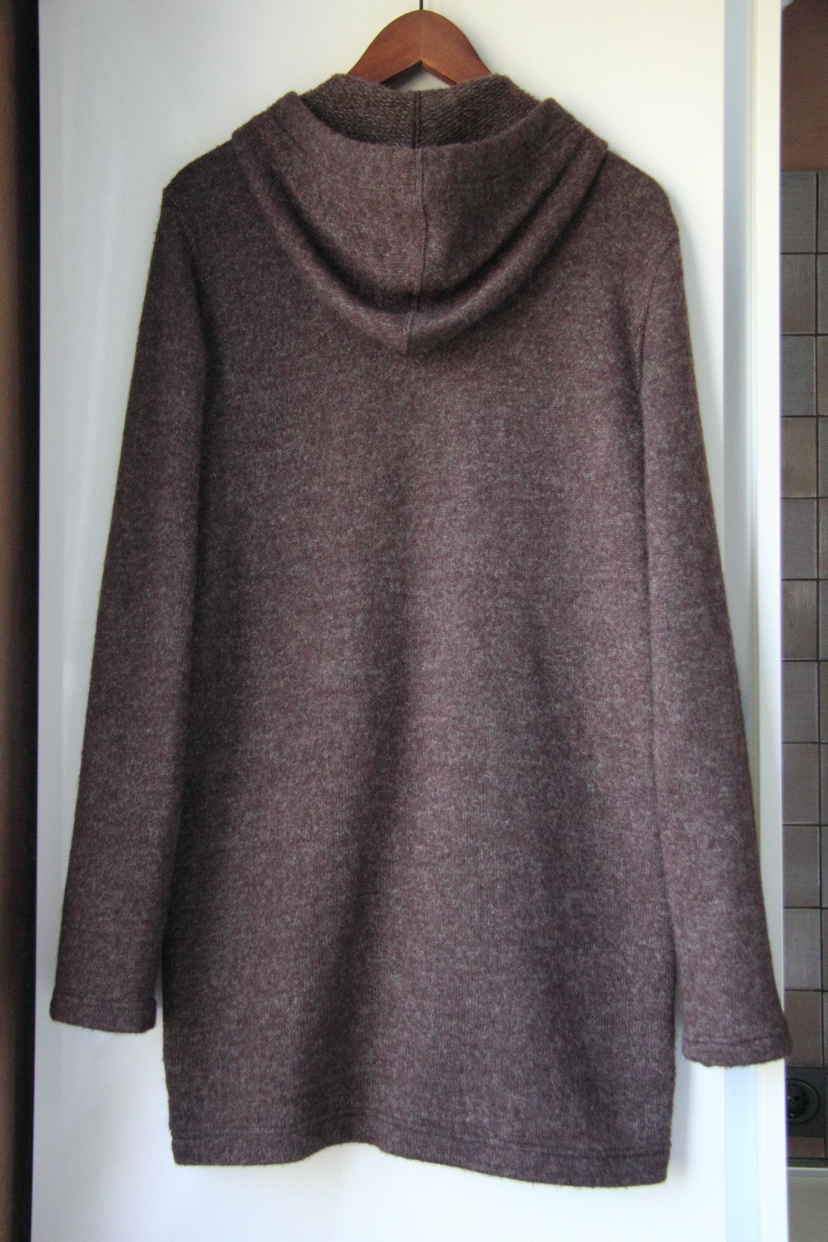 CDG HOMME PLUS HOODED KNIT LIGHT COAT SIZE M