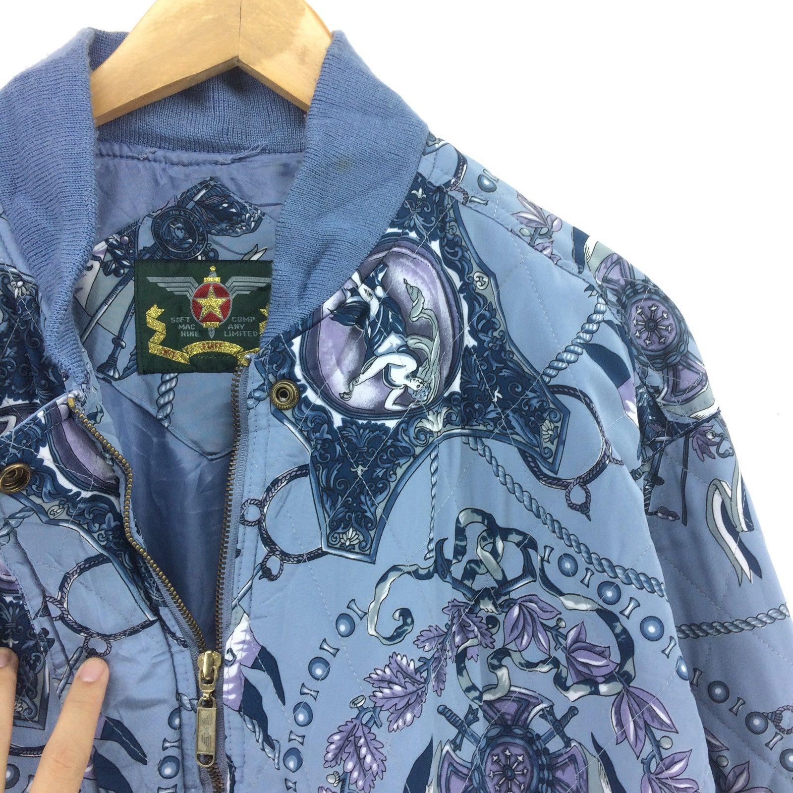 Other Vintage Baroque Bomber Jacket | Pop Art Full Print | M Size US M / EU 48-50 / 2 - 4 Thumbnail