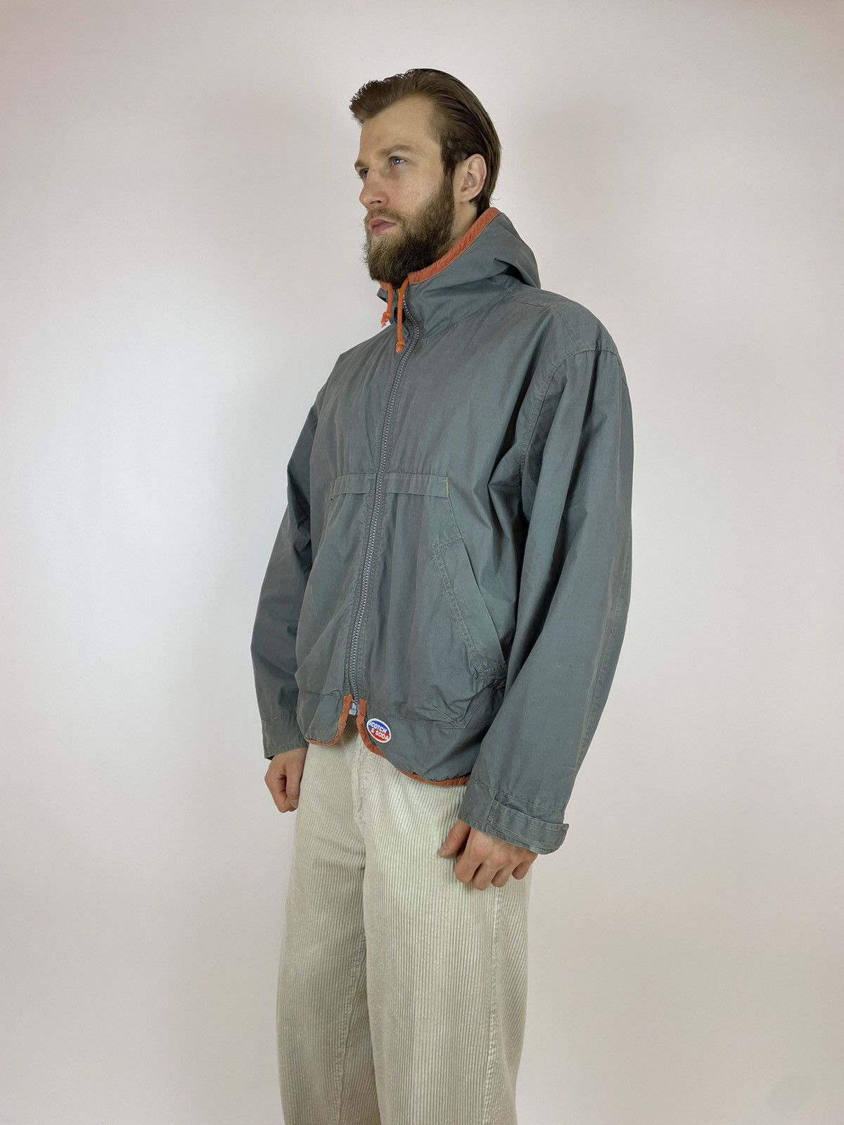 Scotch & Soda SCOTCH SODA VINTAGE HOODED JACKET Washed Gray Mens size L Size US L / EU 52-54 / 3 - 2 Thumbnail