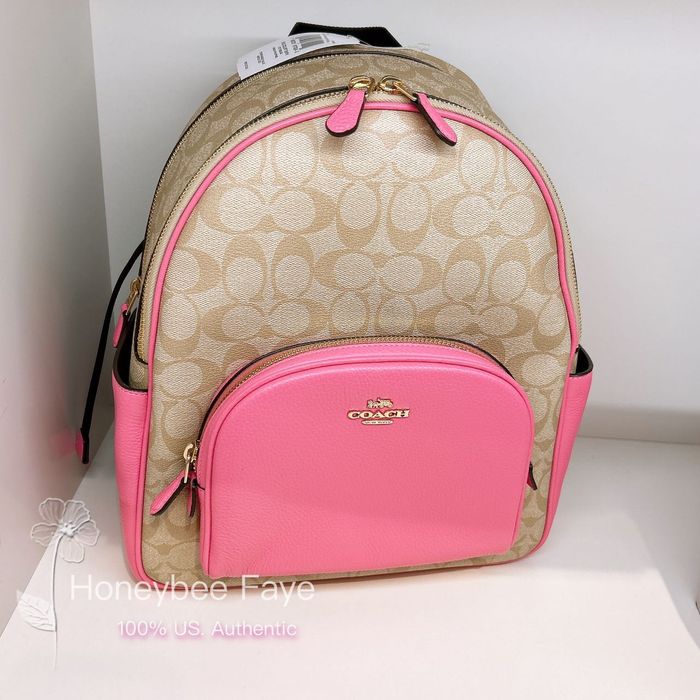 Coach Bags | Disney x Coach Court Backpack in Signature Canvas with Patches | Color: Tan | Size: Os | Fanecita's Closet