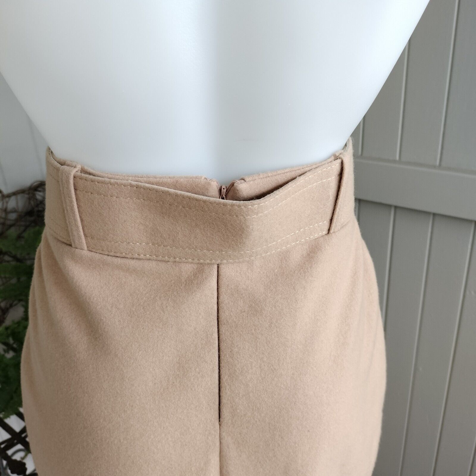 Designer Korean Brand Skirt High Waist Knit Wool Blend Pencil Belted Size 27" / US 4 / IT 40 - 5 Thumbnail