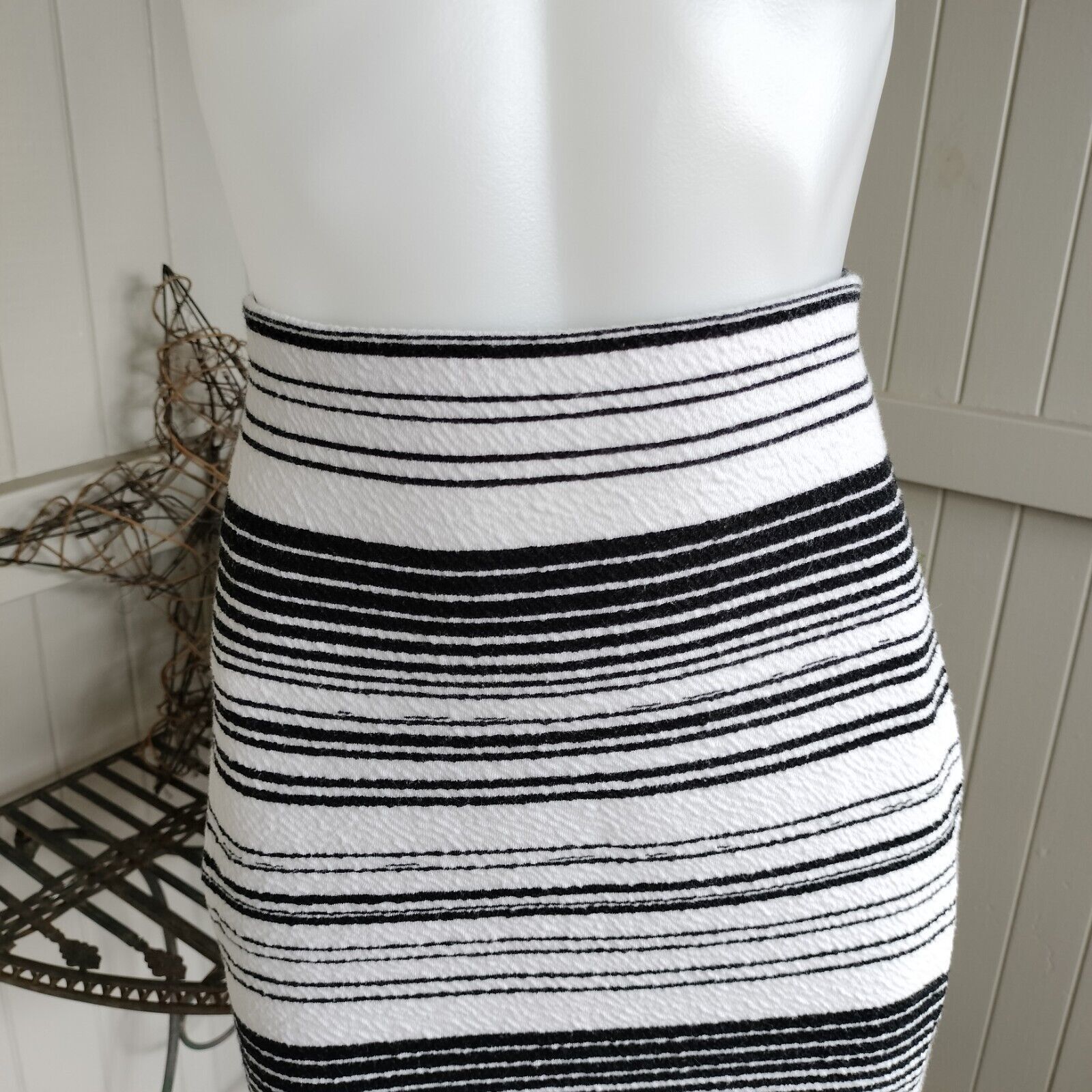 Country Road × Designer Country Road Skirt Stripe High Waist Bodycon Tube Corporate Size 26" / US 2 / IT 38 - 4 Thumbnail