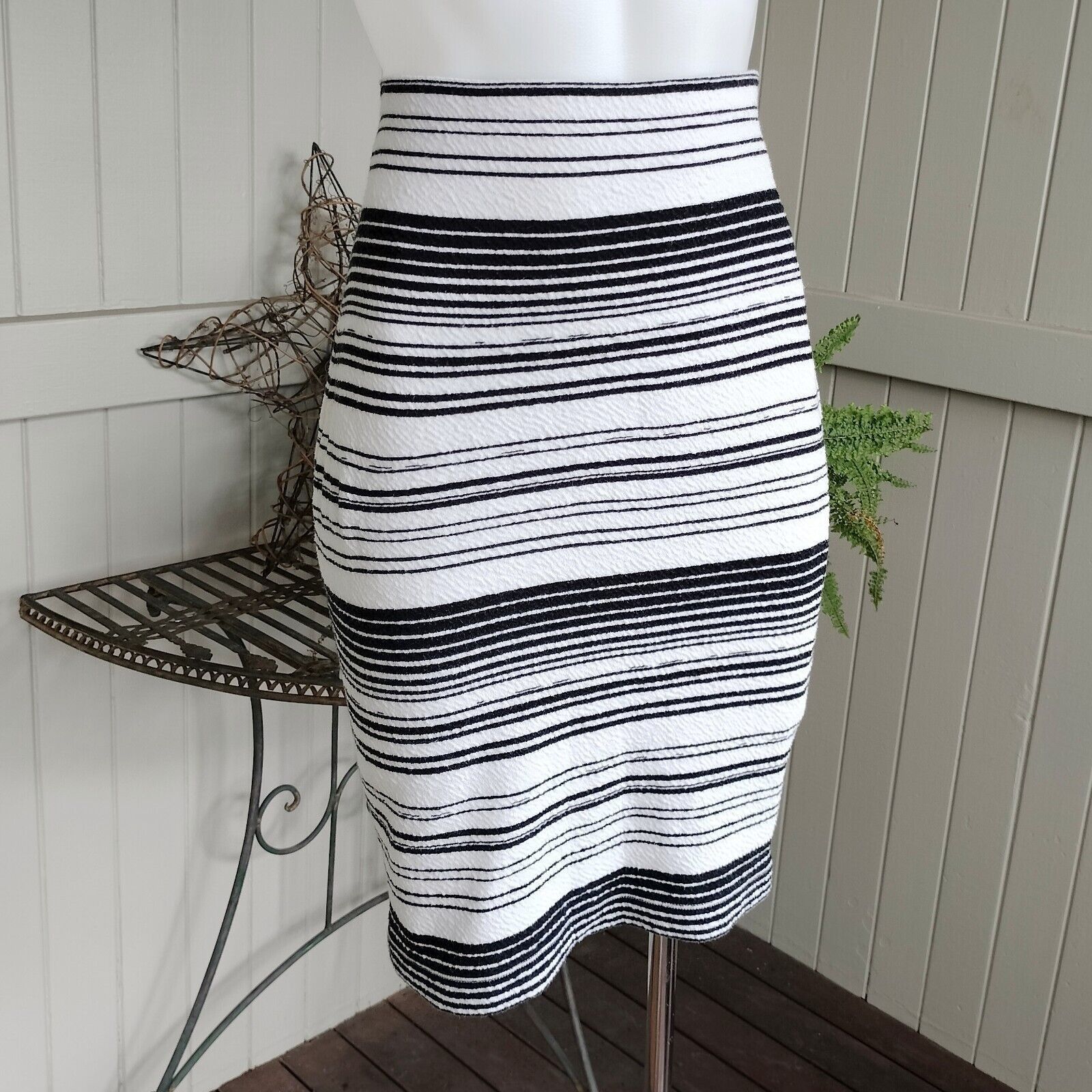 Country Road × Designer Country Road Skirt Stripe High Waist Bodycon Tube Corporate Size 26" / US 2 / IT 38 - 3 Thumbnail