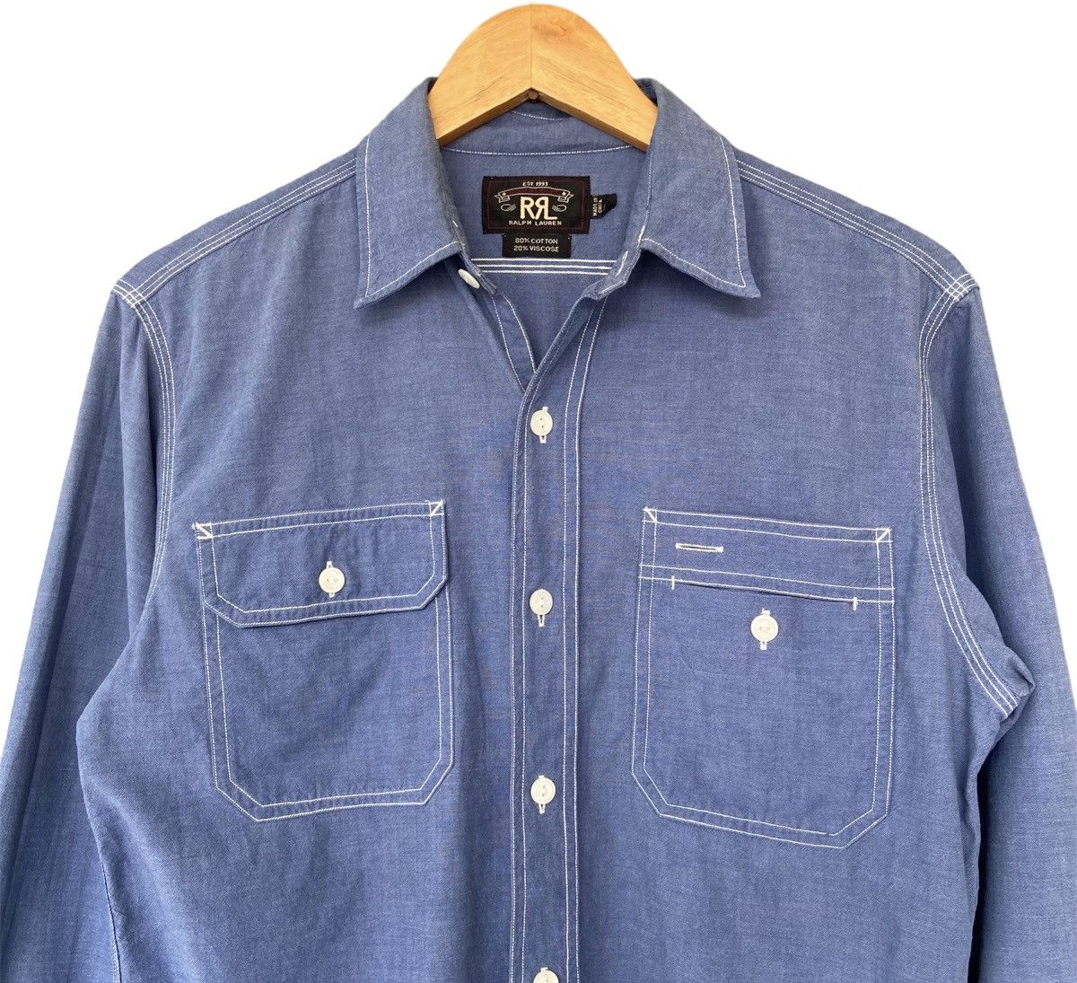 RRL Ralph Lauren RRL Double RL Chambray Shirt Size US M / EU 48-50 / 2 - 4 Thumbnail