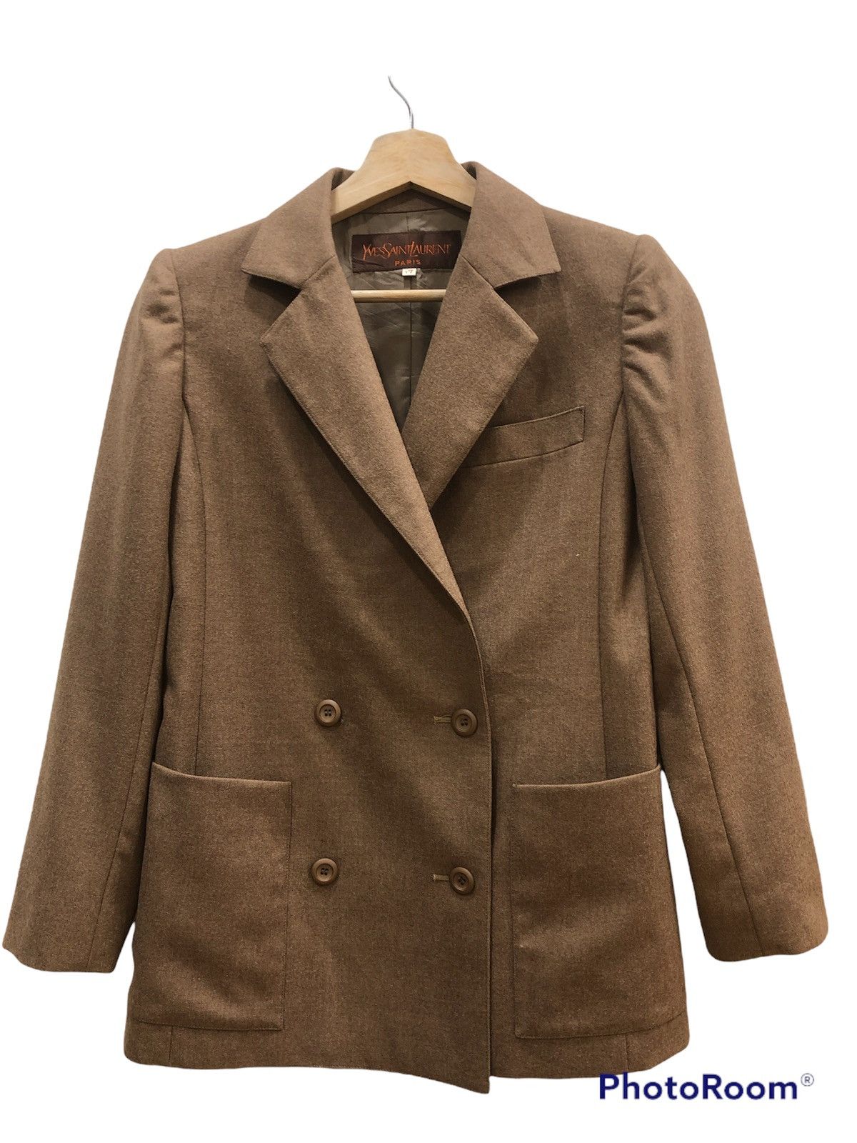 Tom Ford Vtg Yves Saint Laurent Paris Double Breasted Blazer Coat Size 34R - 1 Thumbnail