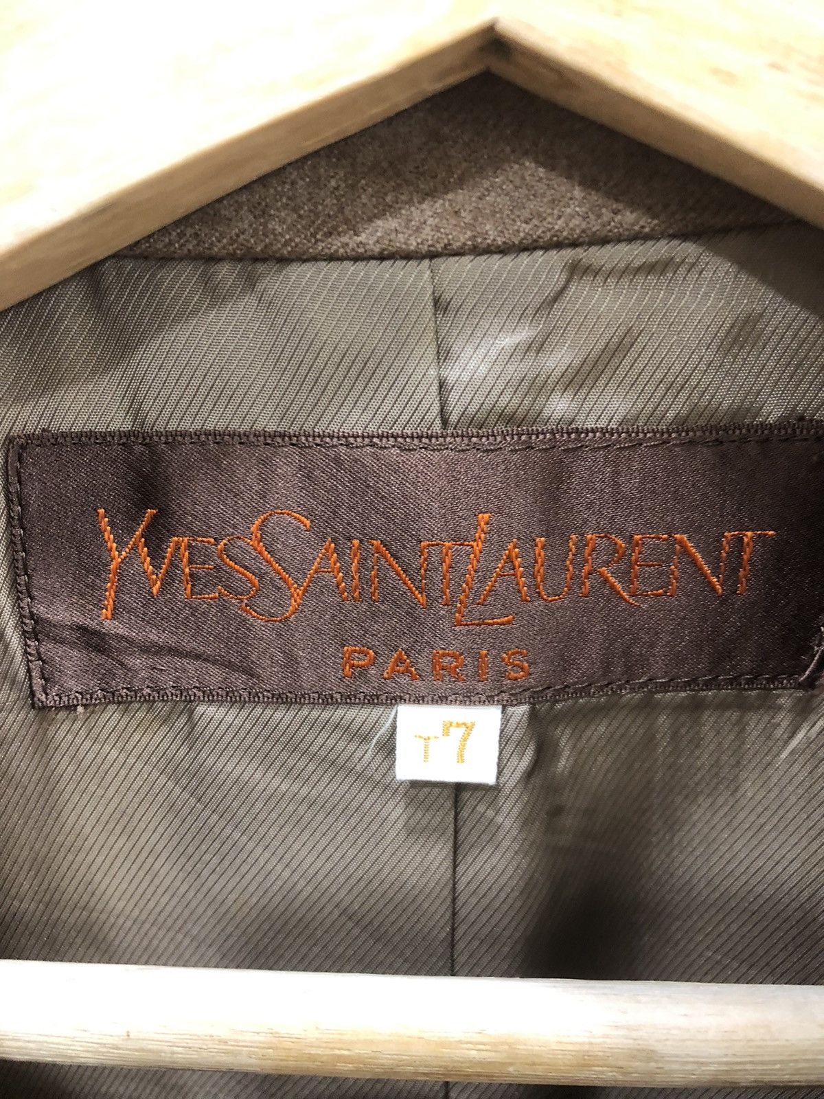 Tom Ford Vtg Yves Saint Laurent Paris Double Breasted Blazer Coat Size 34R - 7 Thumbnail