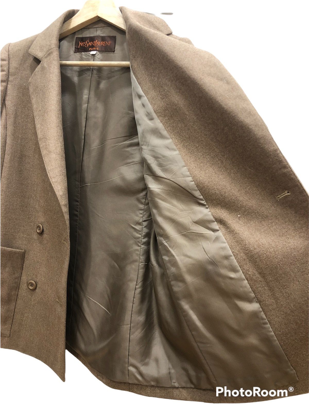 Tom Ford Vtg Yves Saint Laurent Paris Double Breasted Blazer Coat Size 34R - 6 Thumbnail