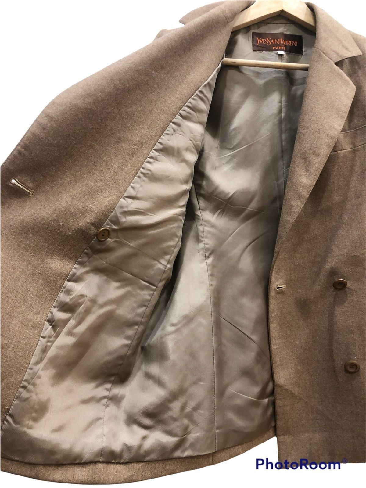Tom Ford Vtg Yves Saint Laurent Paris Double Breasted Blazer Coat Size 34R - 5 Thumbnail