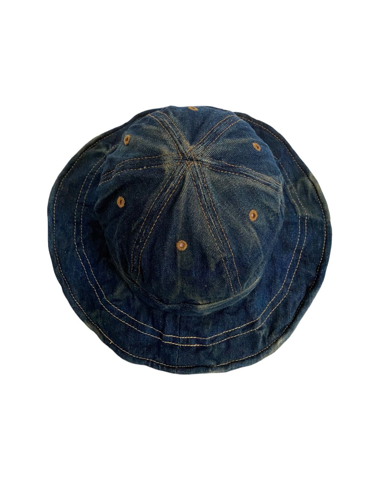Japanese Brand 🇯🇵Kapital Indigo bucket Hat design Rare Size ONE SIZE - 5 Thumbnail