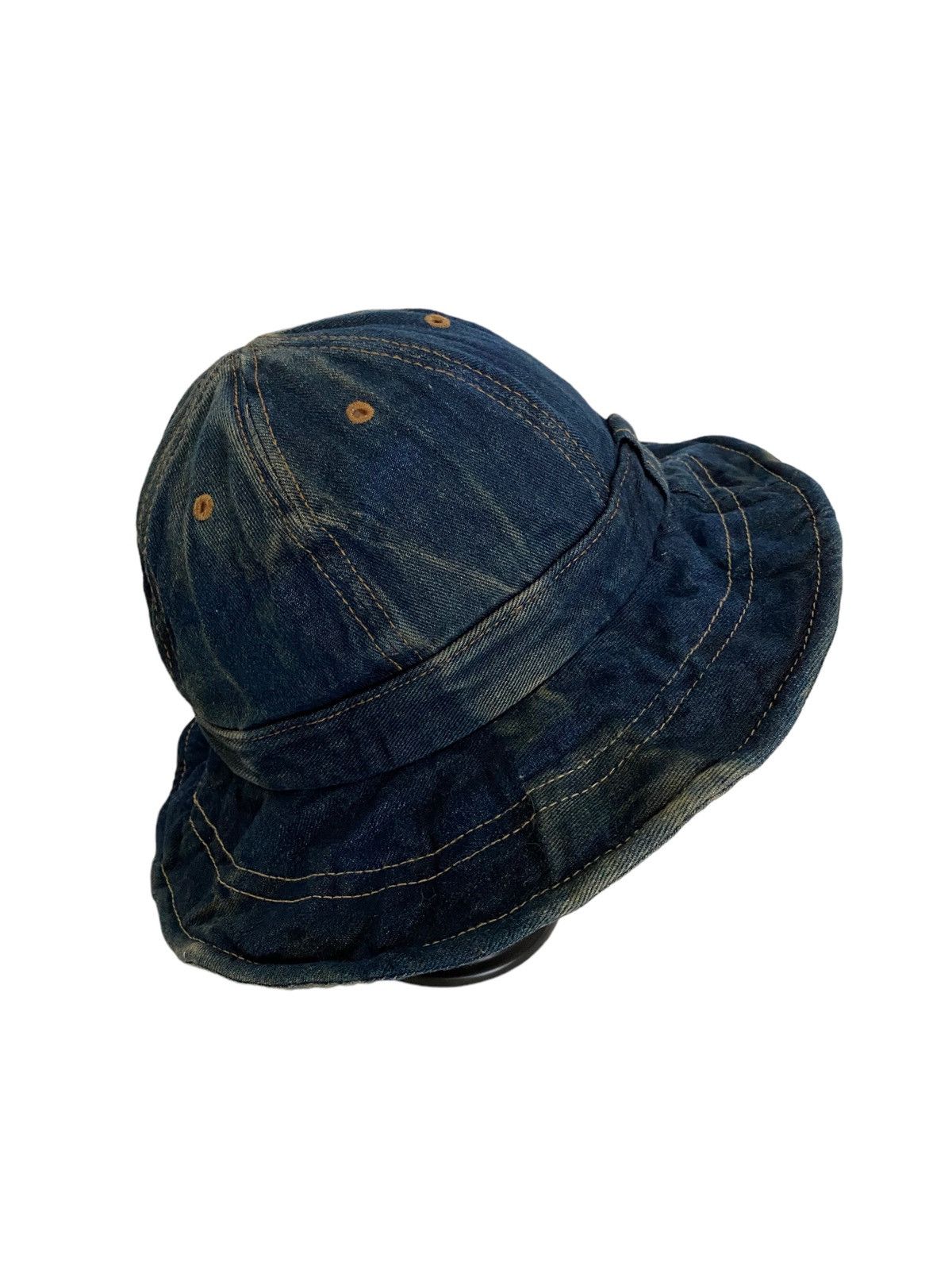 Japanese Brand 🇯🇵Kapital Indigo bucket Hat design Rare Size ONE SIZE - 6 Thumbnail