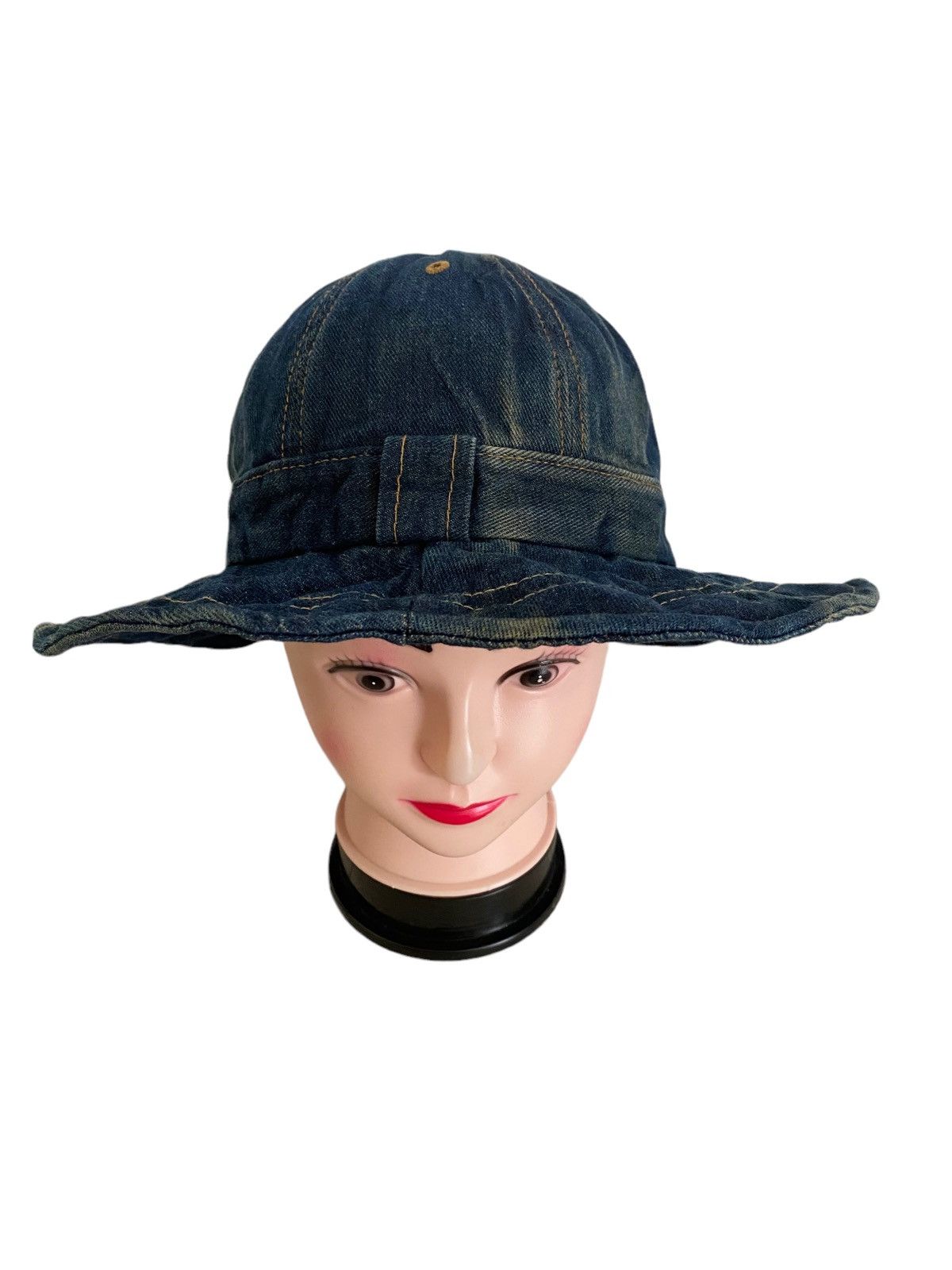 Japanese Brand 🇯🇵Kapital Indigo bucket Hat design Rare Size ONE SIZE - 1 Thumbnail