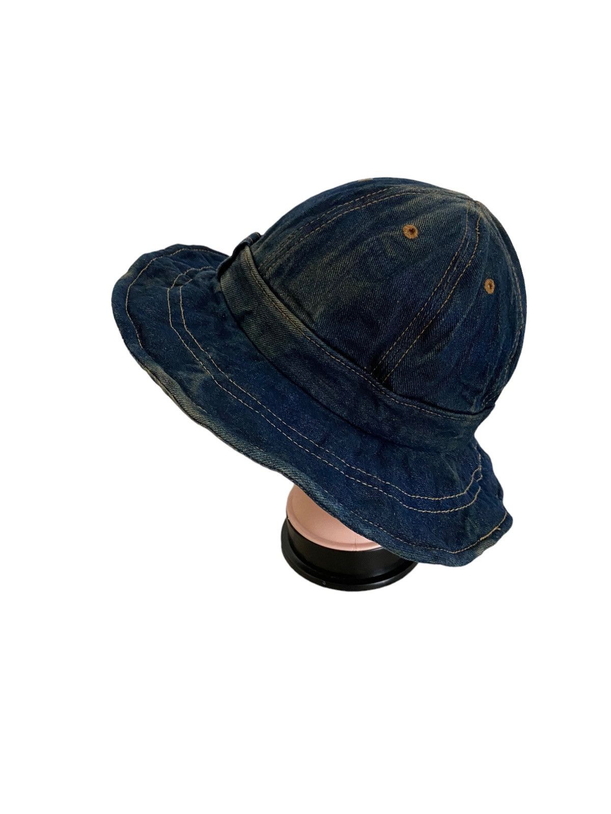 Japanese Brand 🇯🇵Kapital Indigo bucket Hat design Rare Size ONE SIZE - 4 Thumbnail