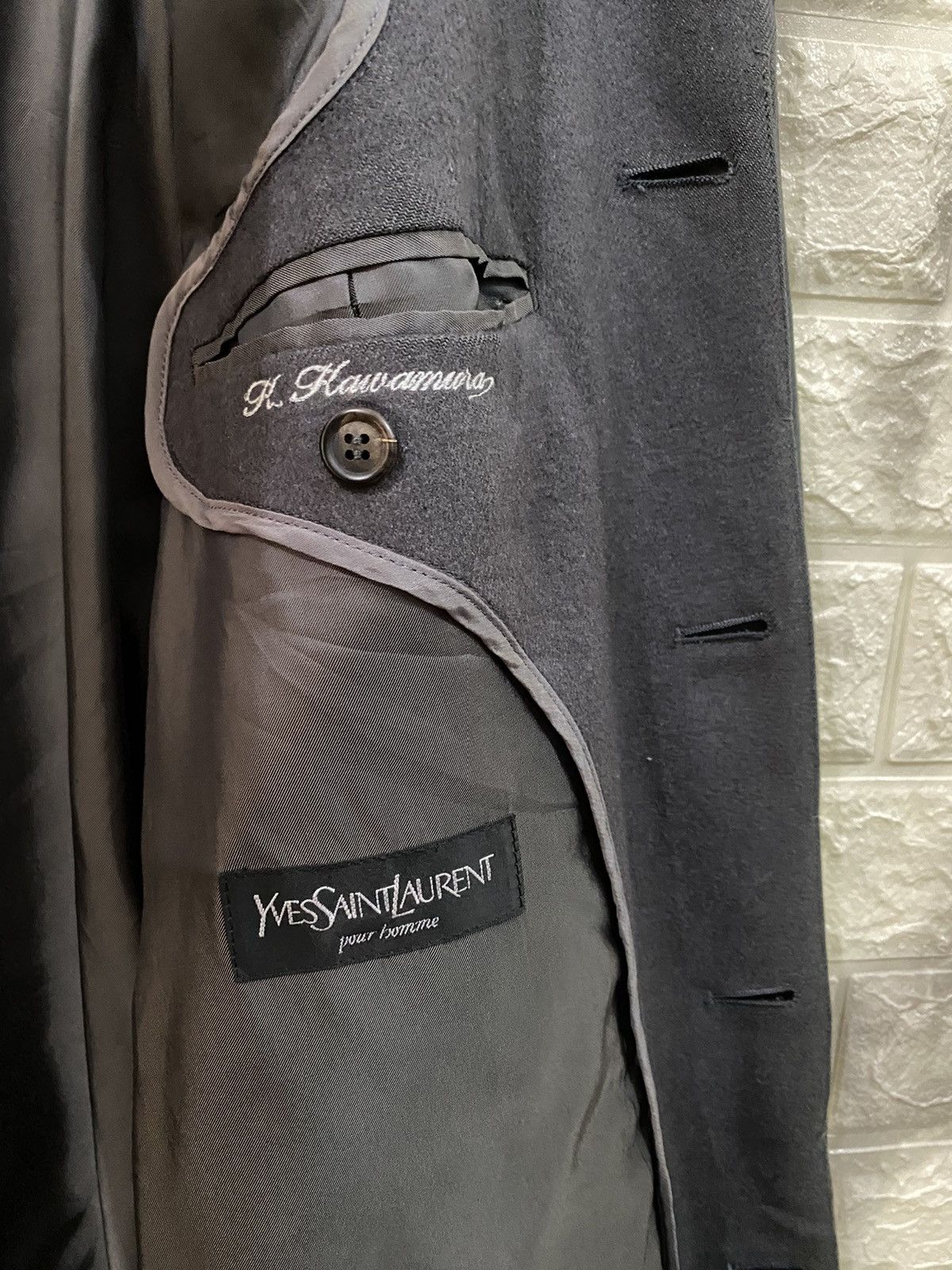 Yves Saint Laurent Vintage Yves Saint Laurent Pour Homme Long Coat Size US M / EU 48-50 / 2 - 11 Thumbnail