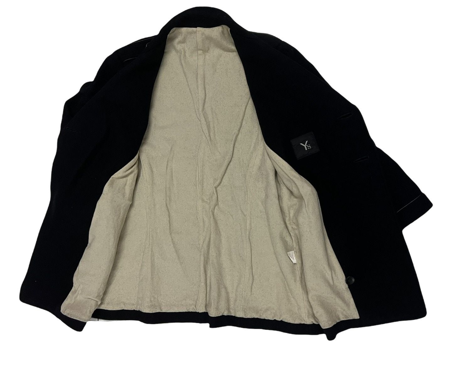 Yohji Yamamoto Vintage Yohji Yamamoto Y’S Pea Coat Wool Jacket Size US M / EU 48-50 / 2 - 1 Thumbnail