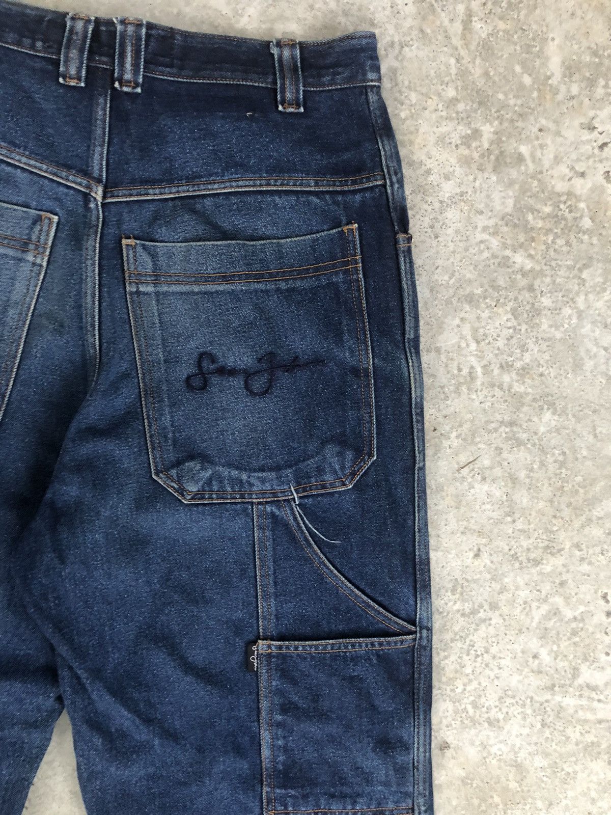 Sean John Vintage Sean John Baggy Jeans Embroidered Carpenter Hip Hop Size US 31 - 8 Thumbnail
