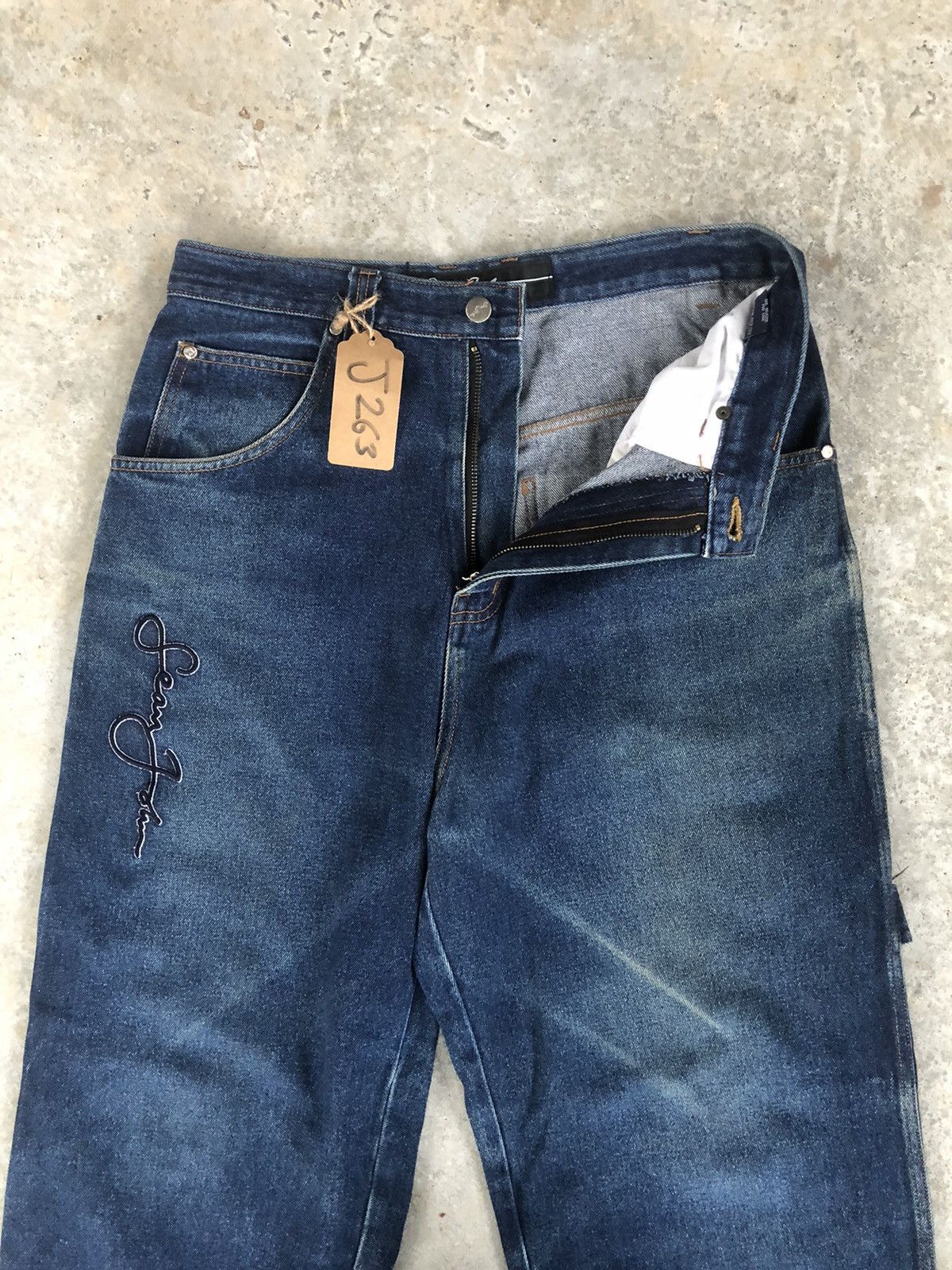 Sean John Vintage Sean John Baggy Jeans Embroidered Carpenter Hip Hop Size US 31 - 3 Thumbnail